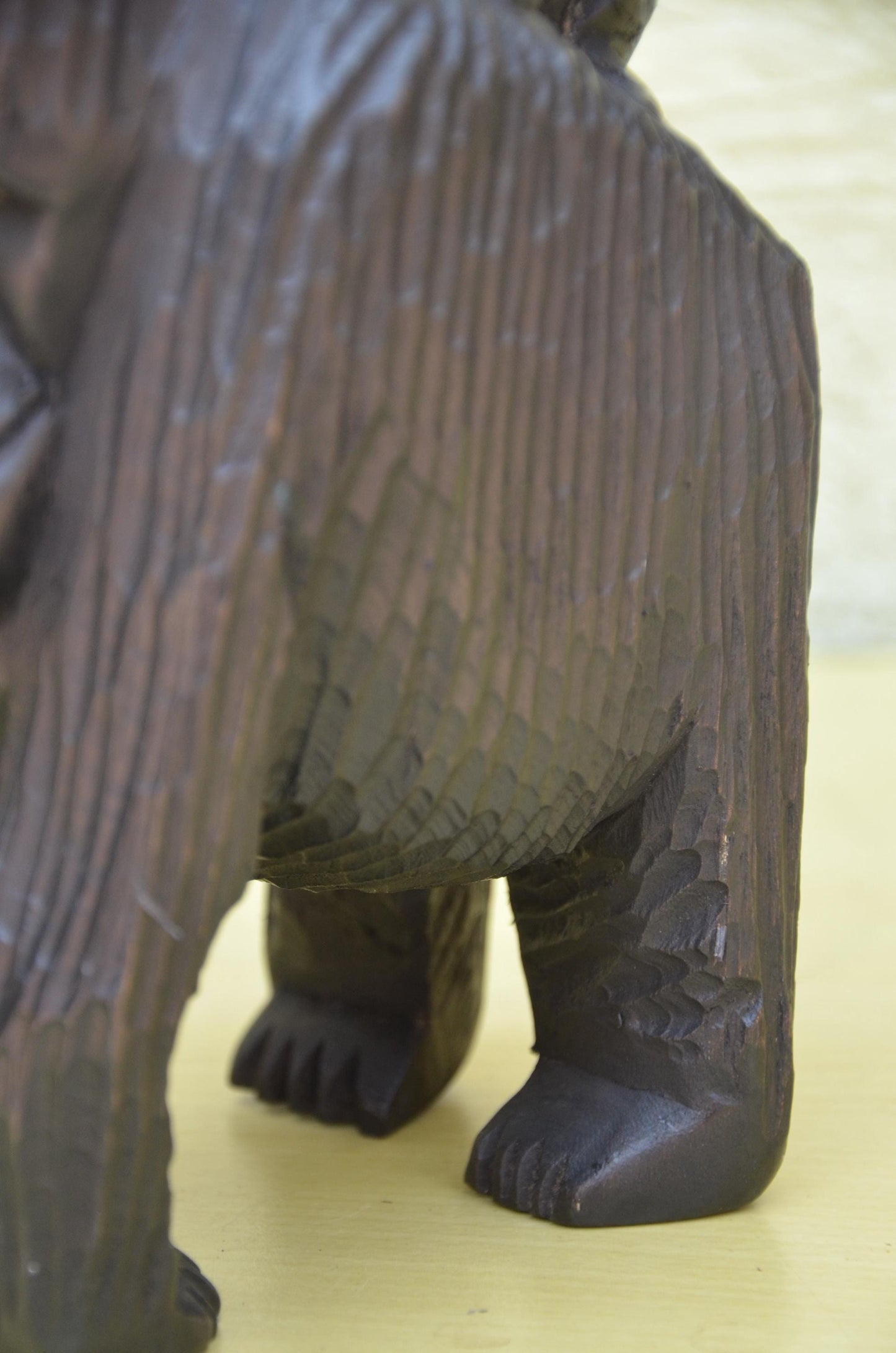 Hand Carved Wooden Mother and Baby Gorilla | Wildlife Art