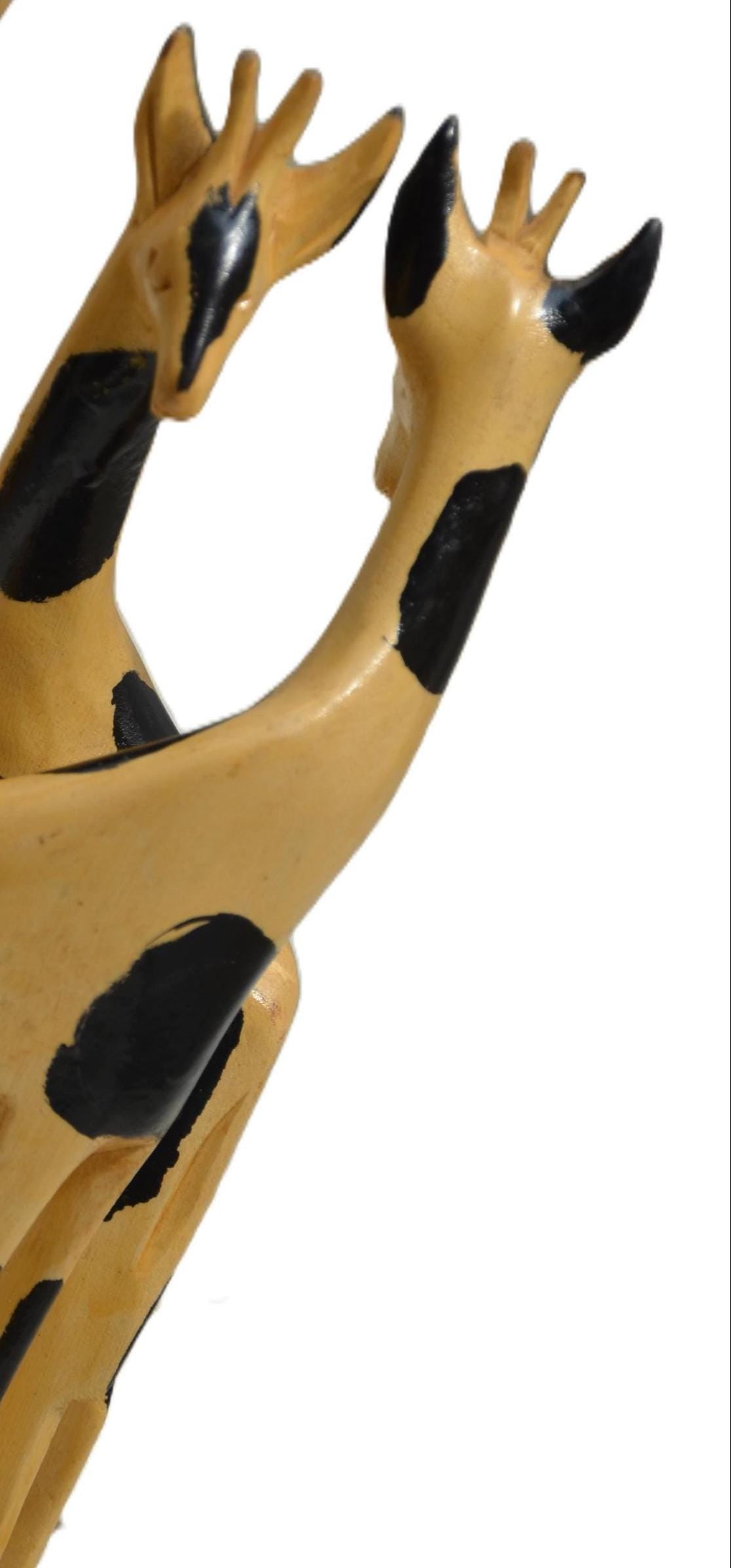 Decorating Giraffes – Hand-Carved Wooden African Sculpture
