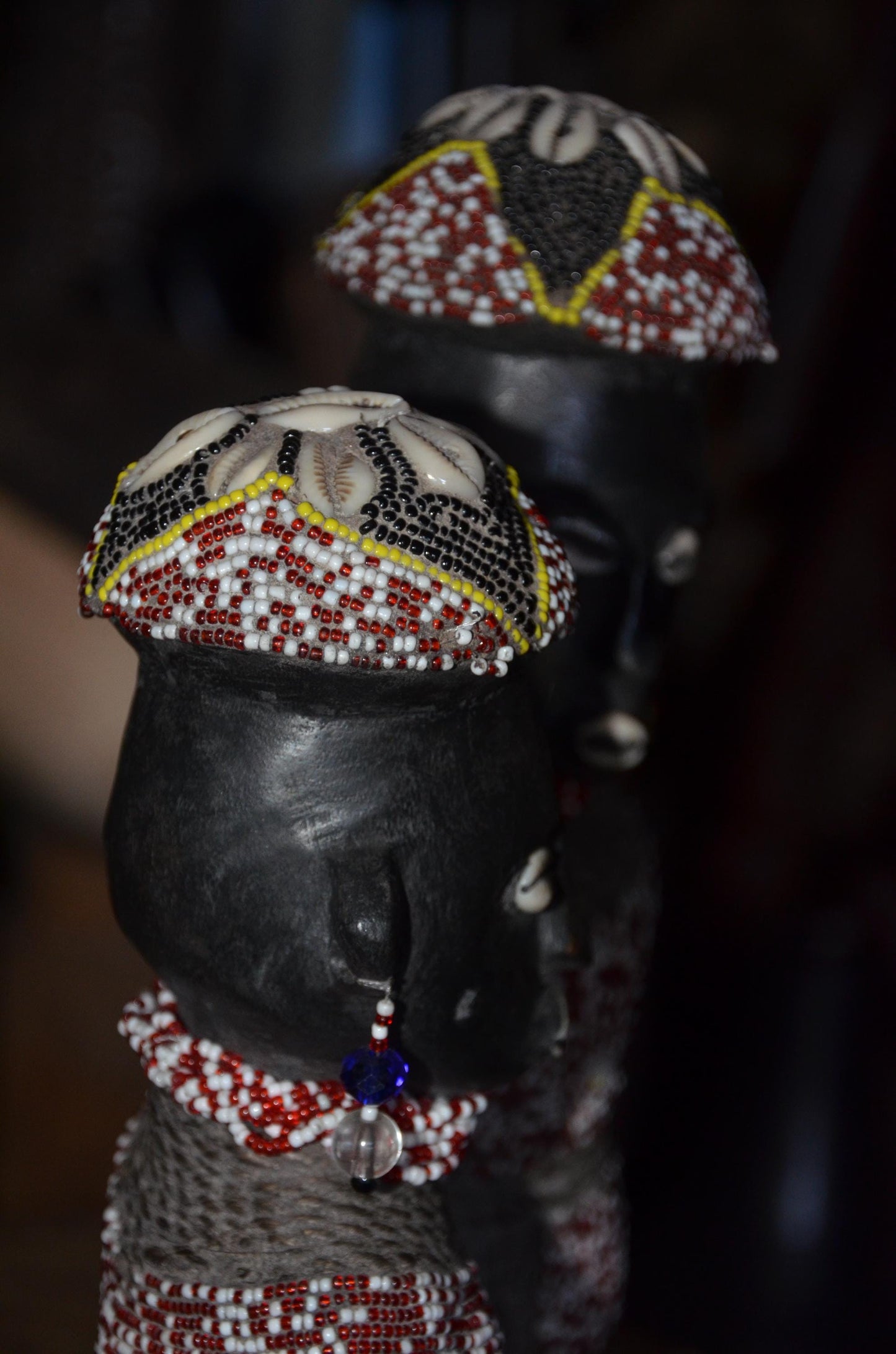 Authentic Namji Dowayo Beaded Fertility Dolls | Cameroonian Art