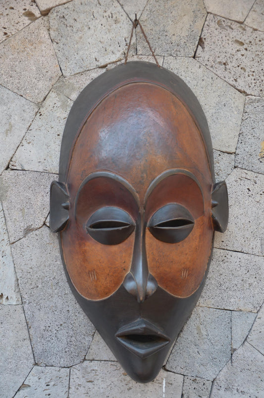 Authentic Dan-Style Mask | Large West African Wall Art