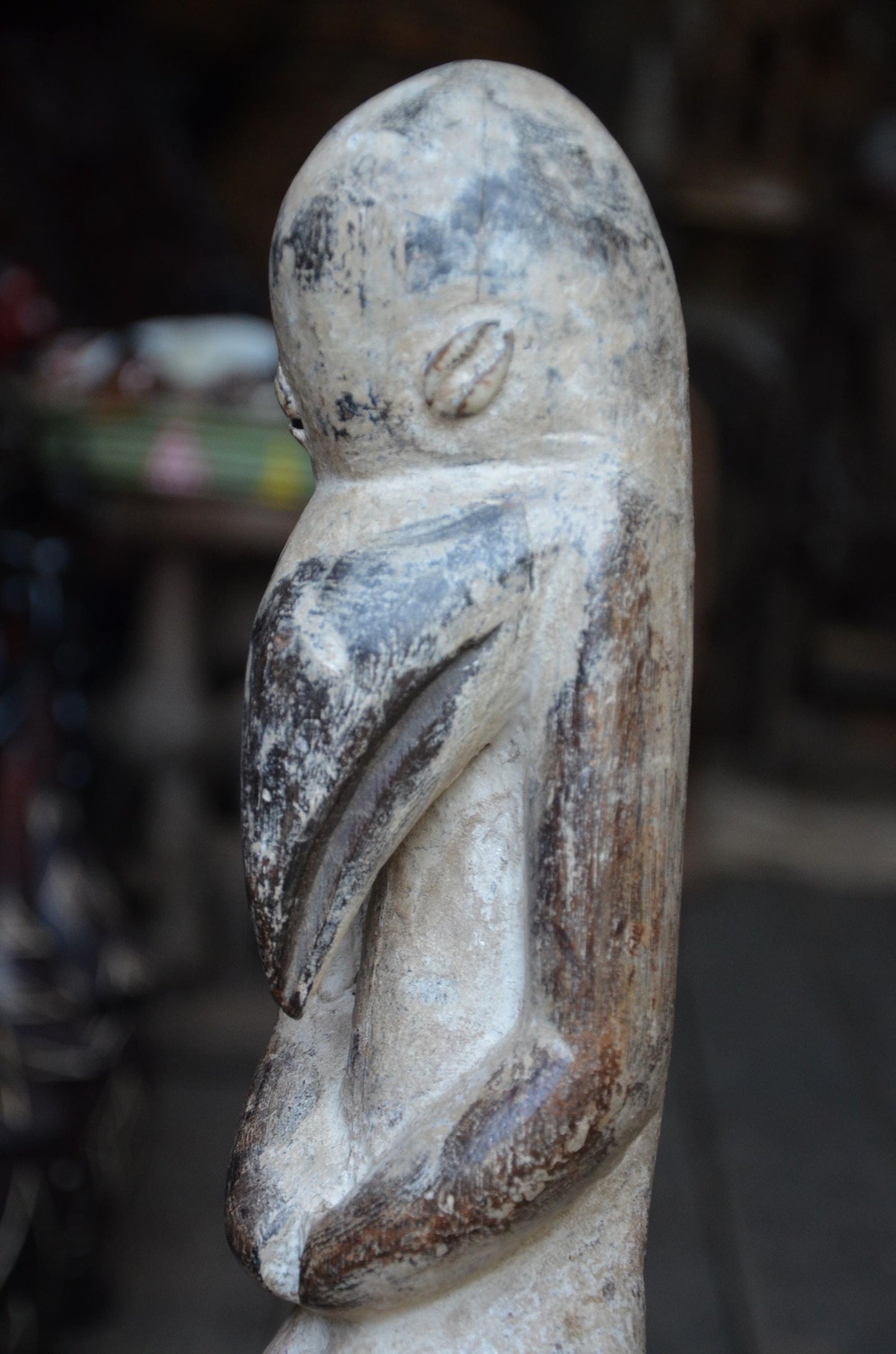 Authentic Lega Bird Figure | Congolese Tribal Art | Hand-Carved Wood
