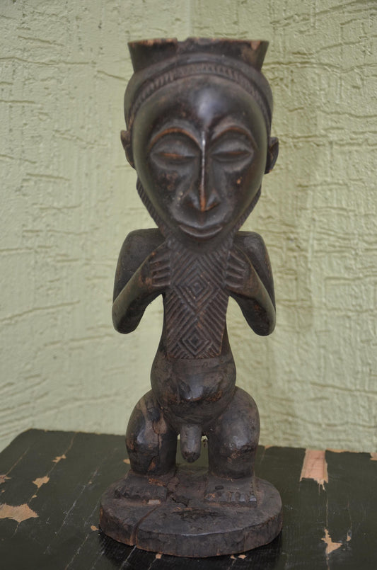 Authentic Kusu/Hemba Male Ancestor Figure | Congolese Art