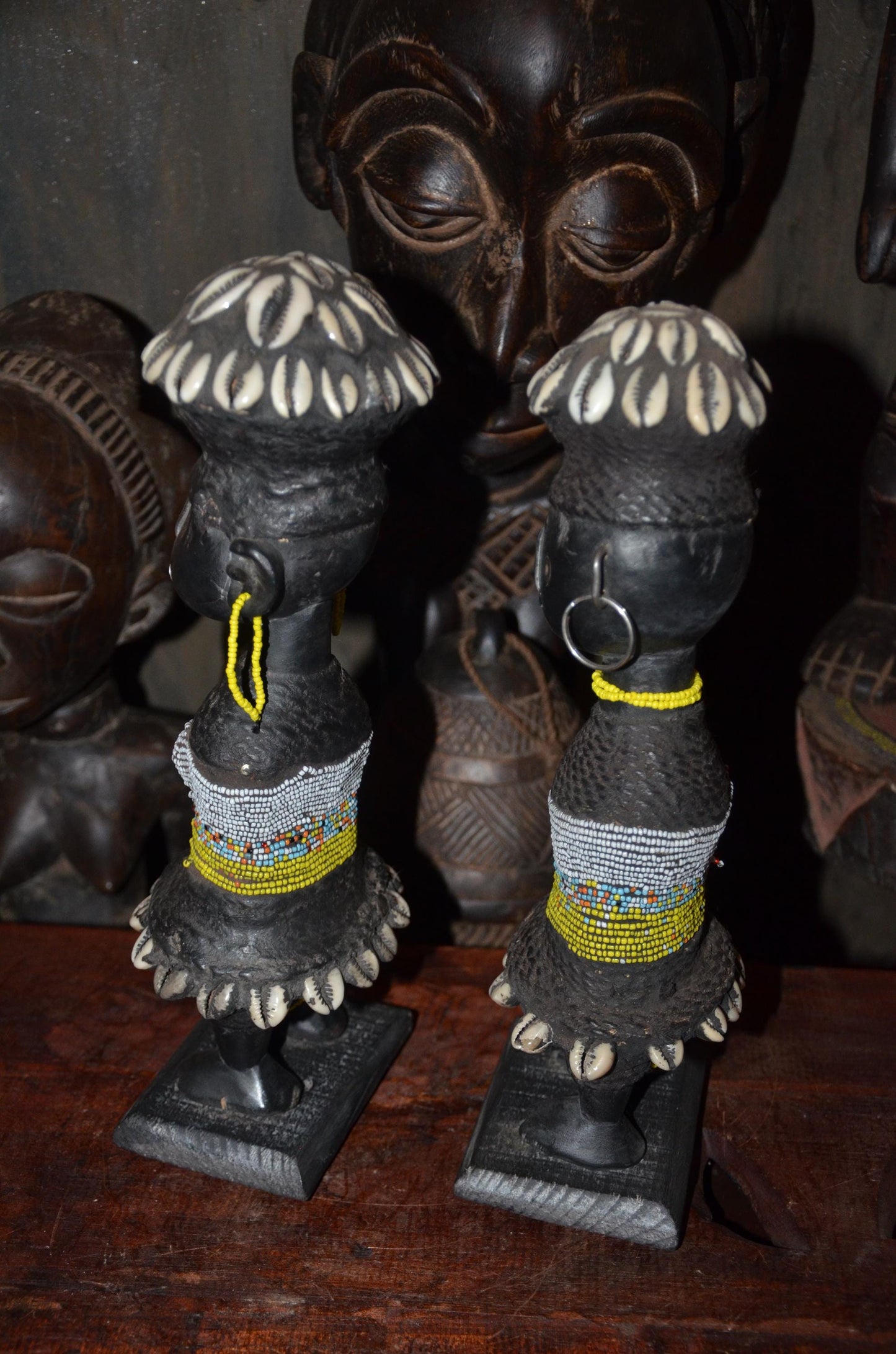 Authentic Namji Beaded Fertility Doll | Cameroonian Tribal Art