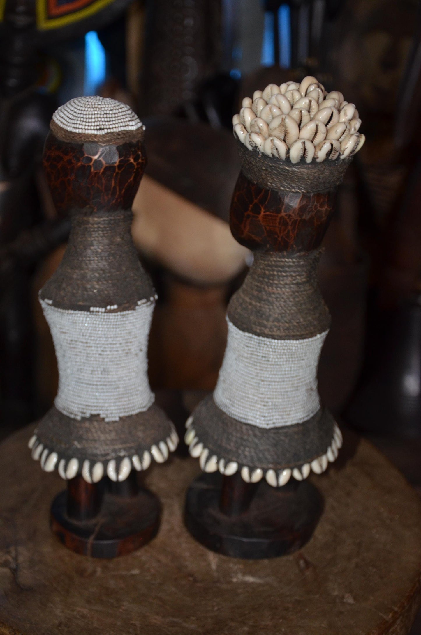 Namji Fertility Doll | Authentic Beaded Tribal Art | Cameroonian Decorative Statue