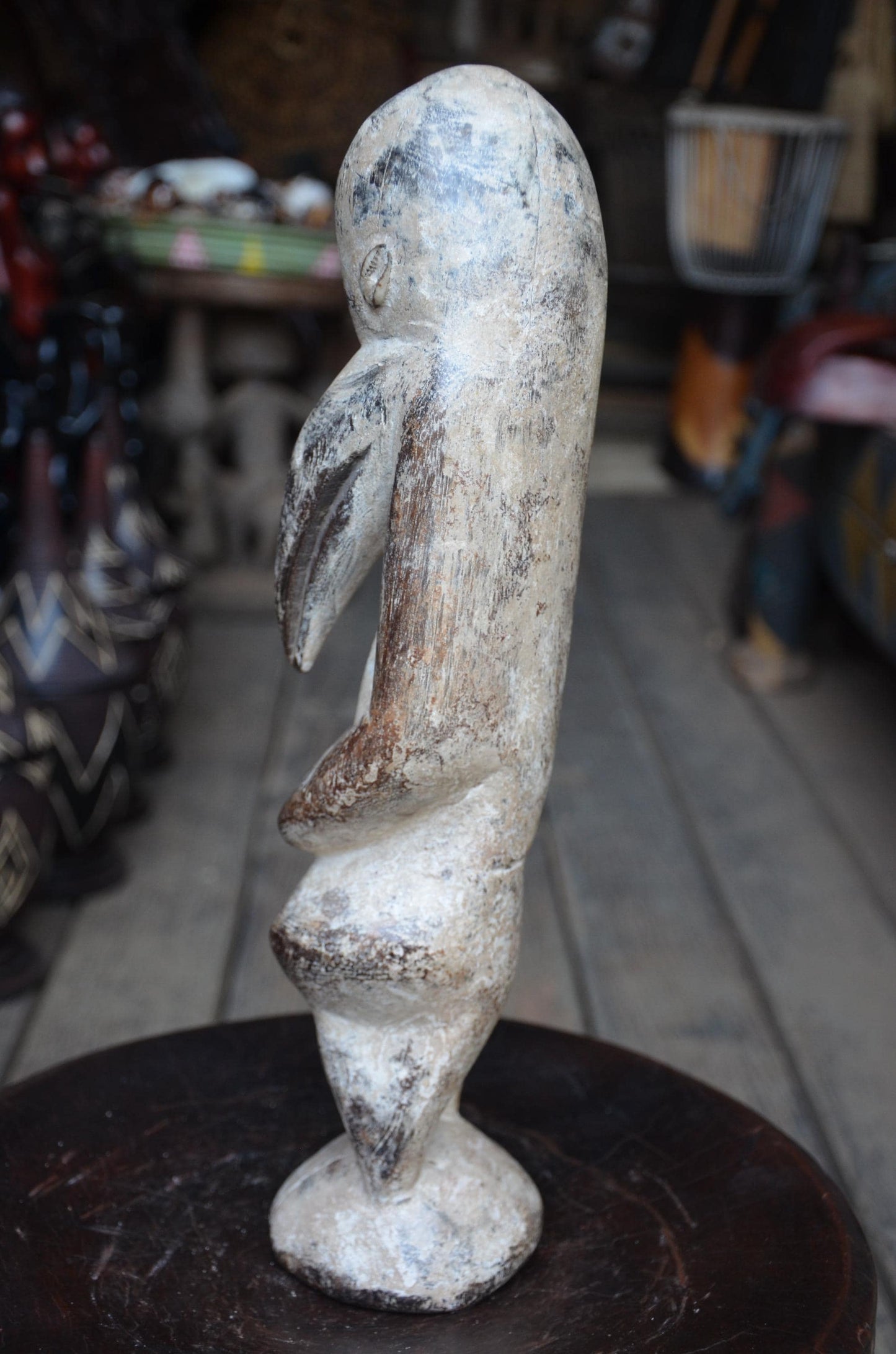 Authentic Lega Bird Figure | Congolese Tribal Art | Hand-Carved Wood