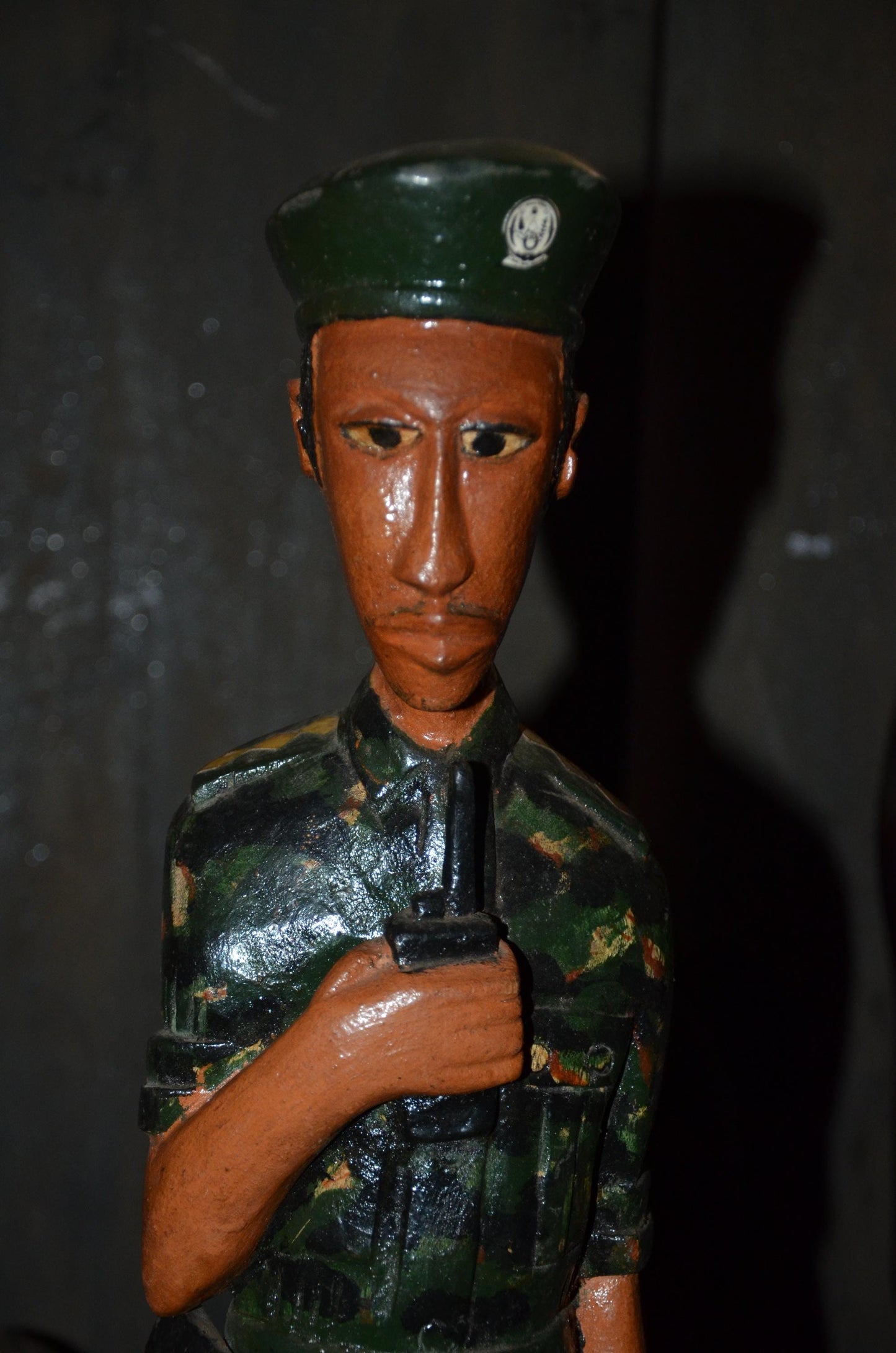 Modern Rwandan Soldier Sculpture | Contemporary African Art