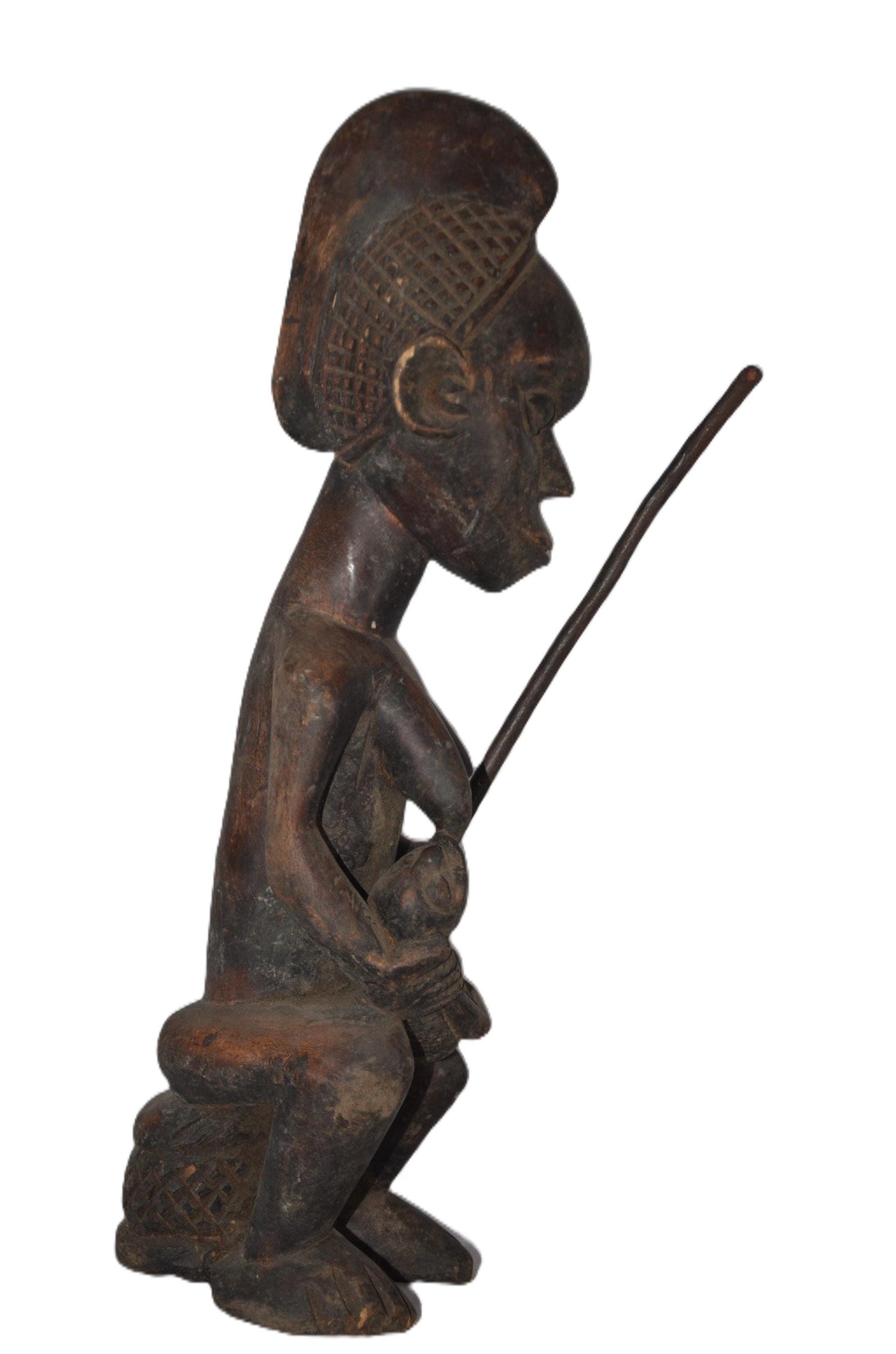 Baule Maternity Mask – African Fertility Statue, Handmade Tribal Art, Cultural Decor