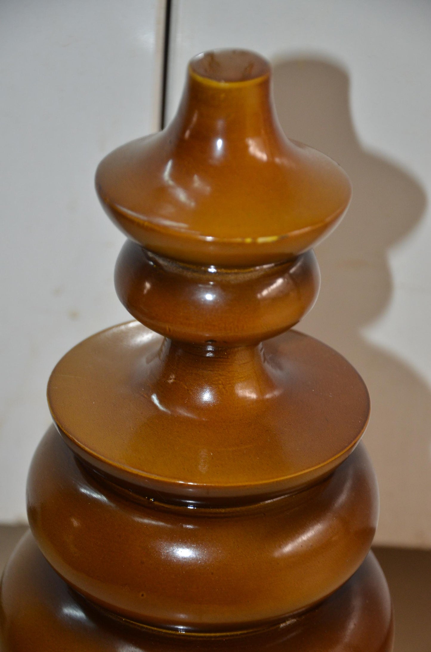 Authentic Venini Deco Glass Vase | Murano Italy Amber Topaz Fluted Vessel