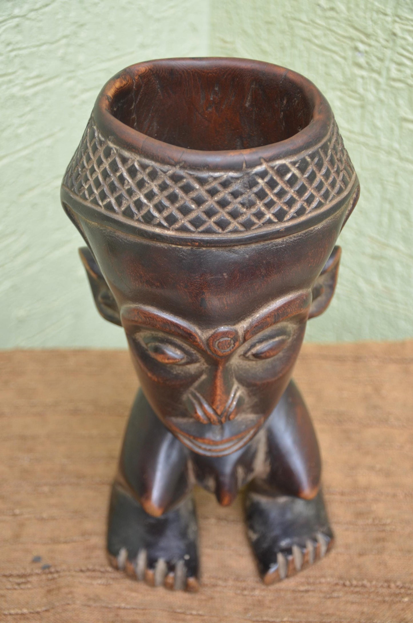 Authentic Kuba Prestige Palm Wine Cup | Congolese Royal Art