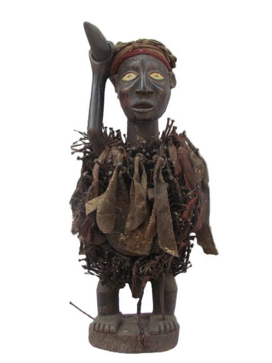Grande statue Bakongo Nkisi Nkondi, figurine africaine de fétichisme des ongles, sculpture tribale antique du Congo, décoration spirituelle de la maison