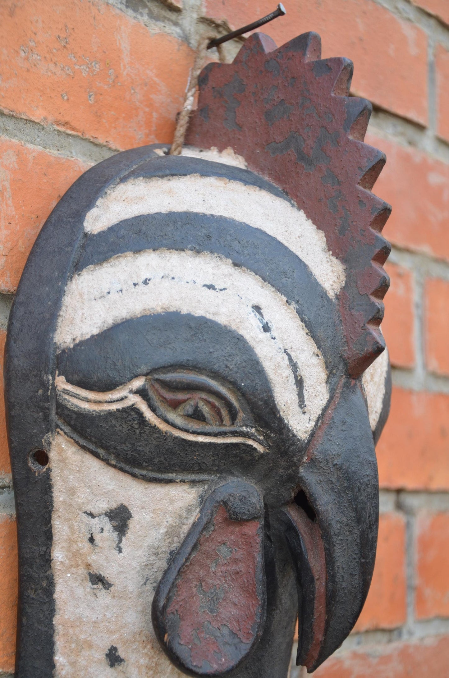 Authentic Zoomorphic Rooster/Cockerel Mask | Tribal Art