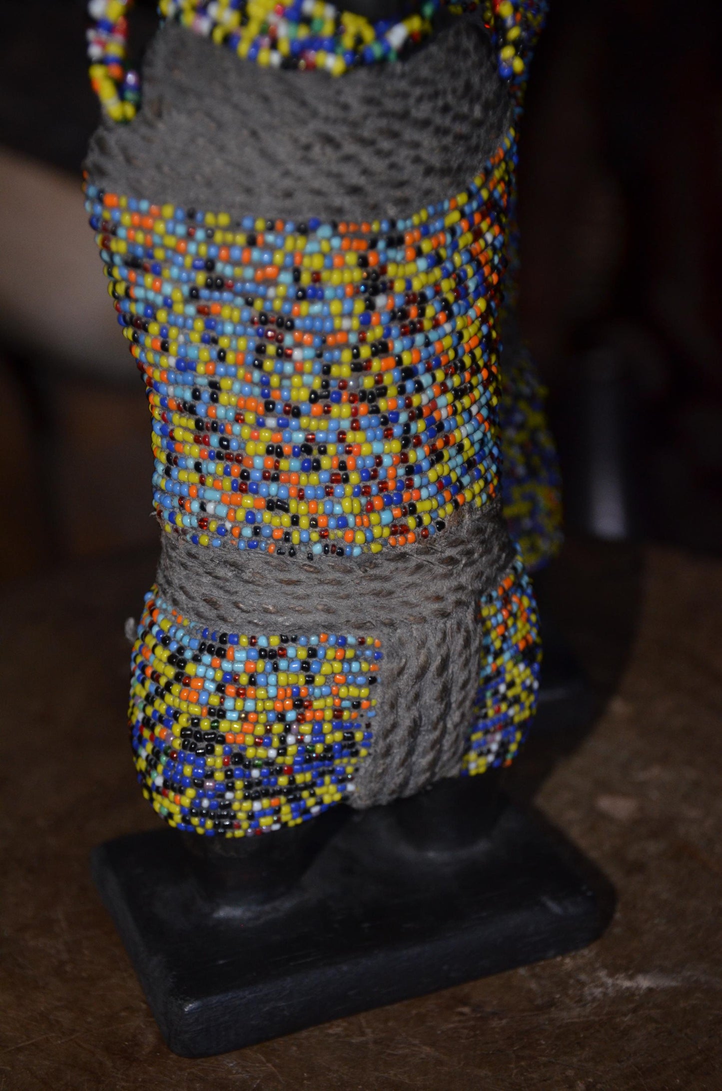 Cameroonian Namji Doll | Hand-Beaded Tribal Statue | Authentic Fertility Talisman