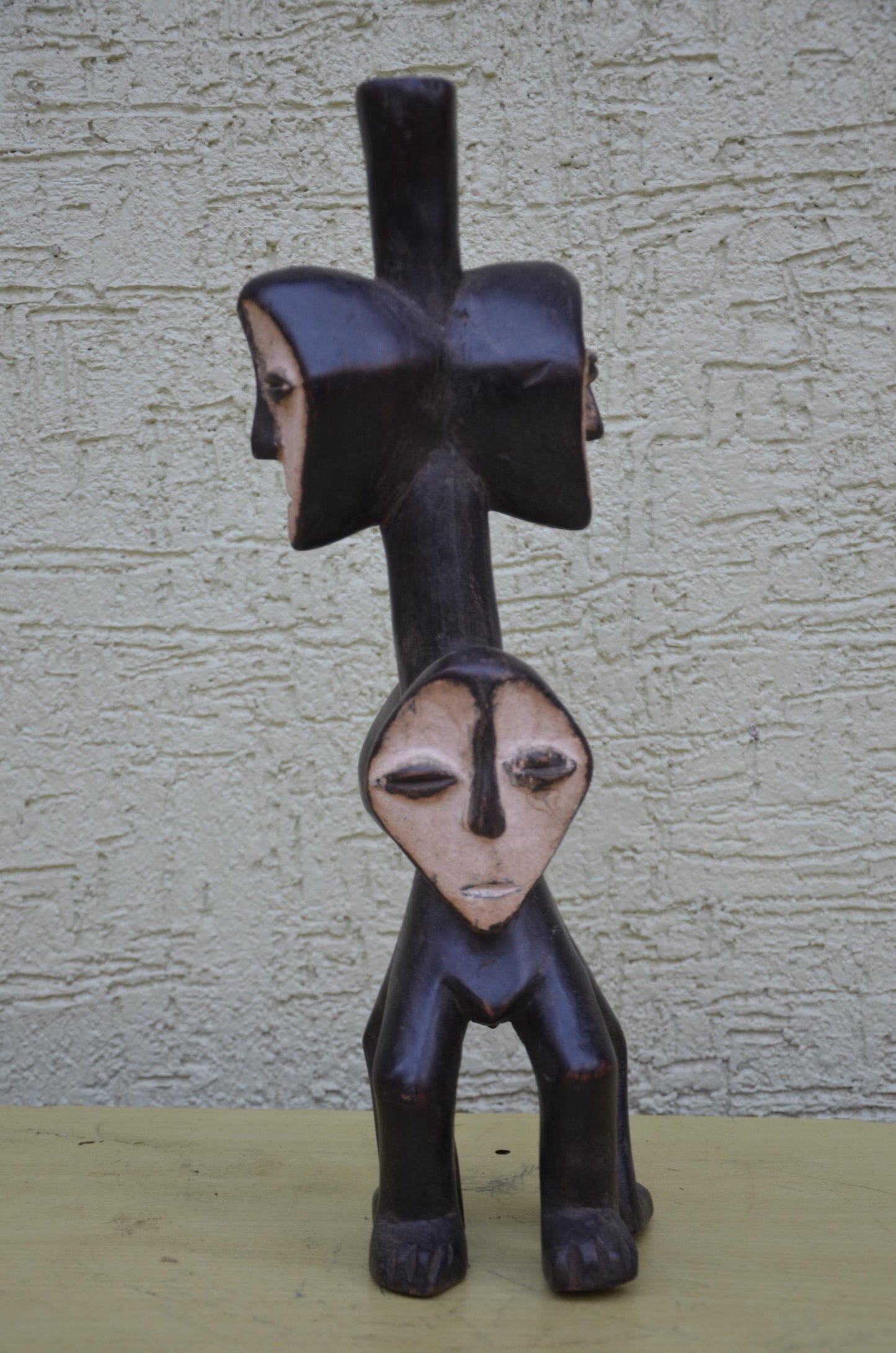 Lega Multi-Headed Wooden Figure | DRC Ethnographic Art