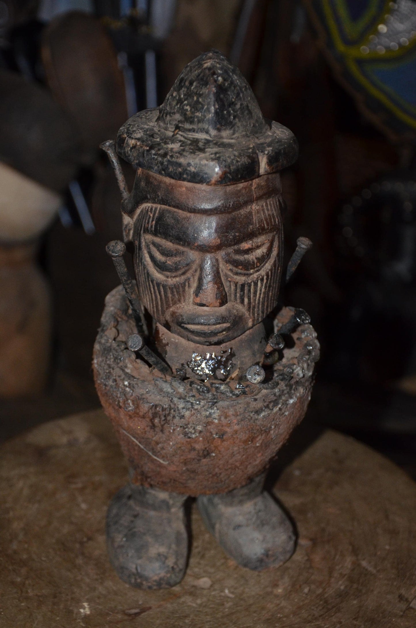 Kongo Nkisi Nkondi | Authentic Nail Fetish Statue | Congolese Spiritual Art