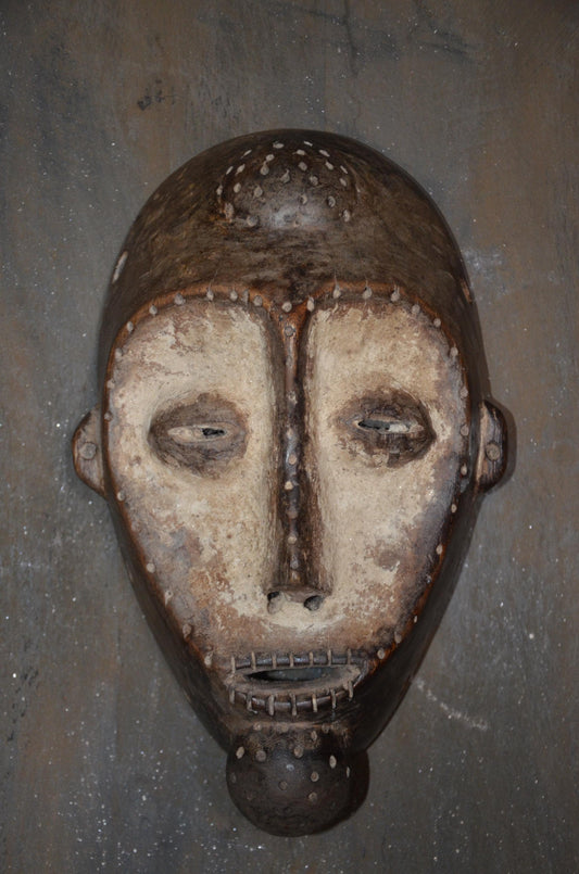 Authentic Bembe Initiation Mask | Congolese Tribal Wood Art