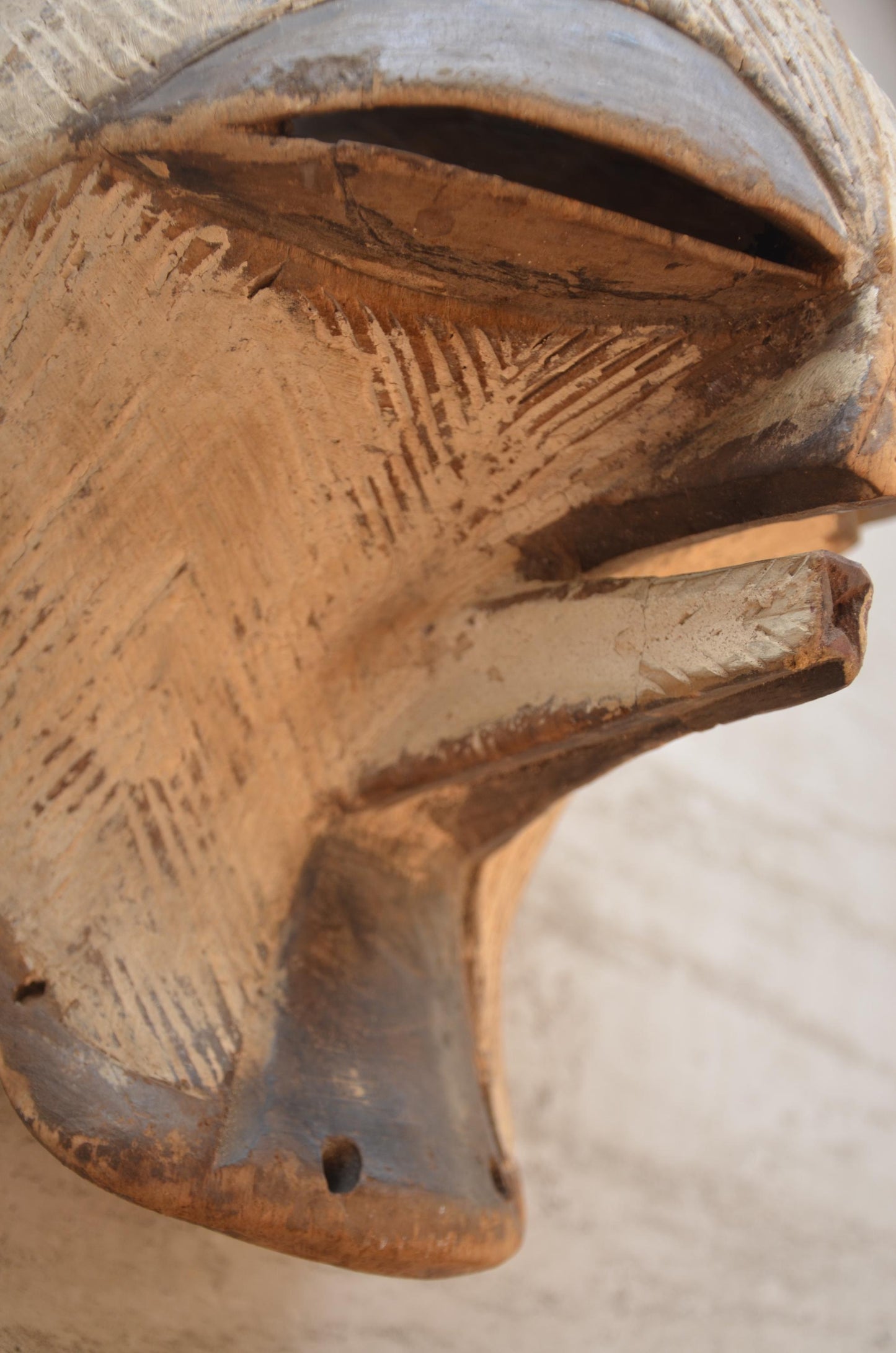 Authentic Female Songye Kifwebe Mask | Congo Tribal Art | Rounded