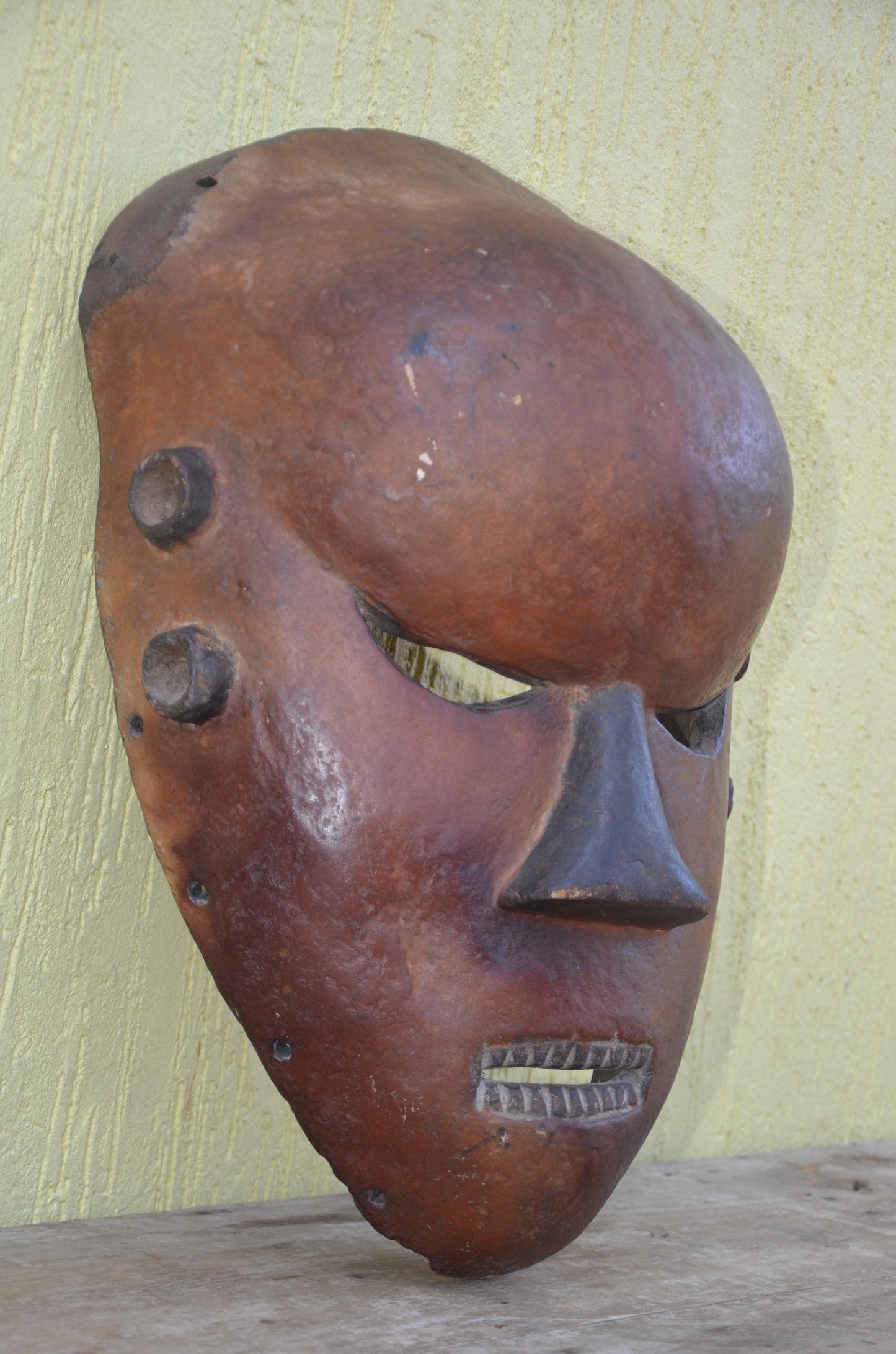 Dagara African Mask – 26" Hand-Carved Wood Tribal Mask – Burkina Faso Art.