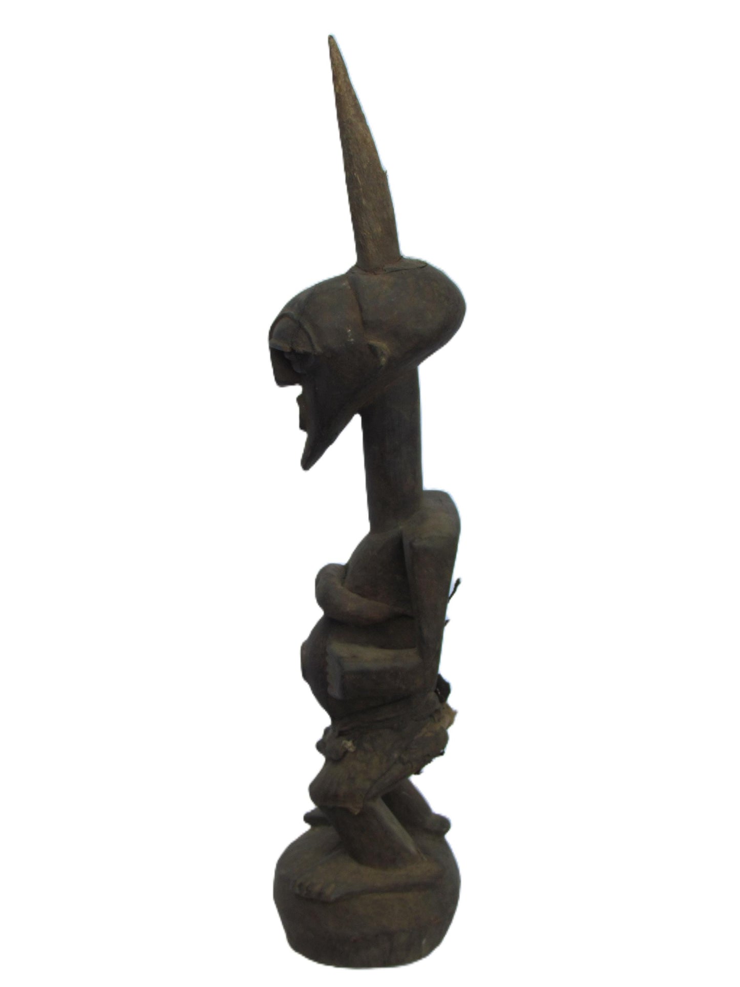 Male Songye Statue – 24" Hand-Carved Wood Congo Power Figure – Tribal Decor