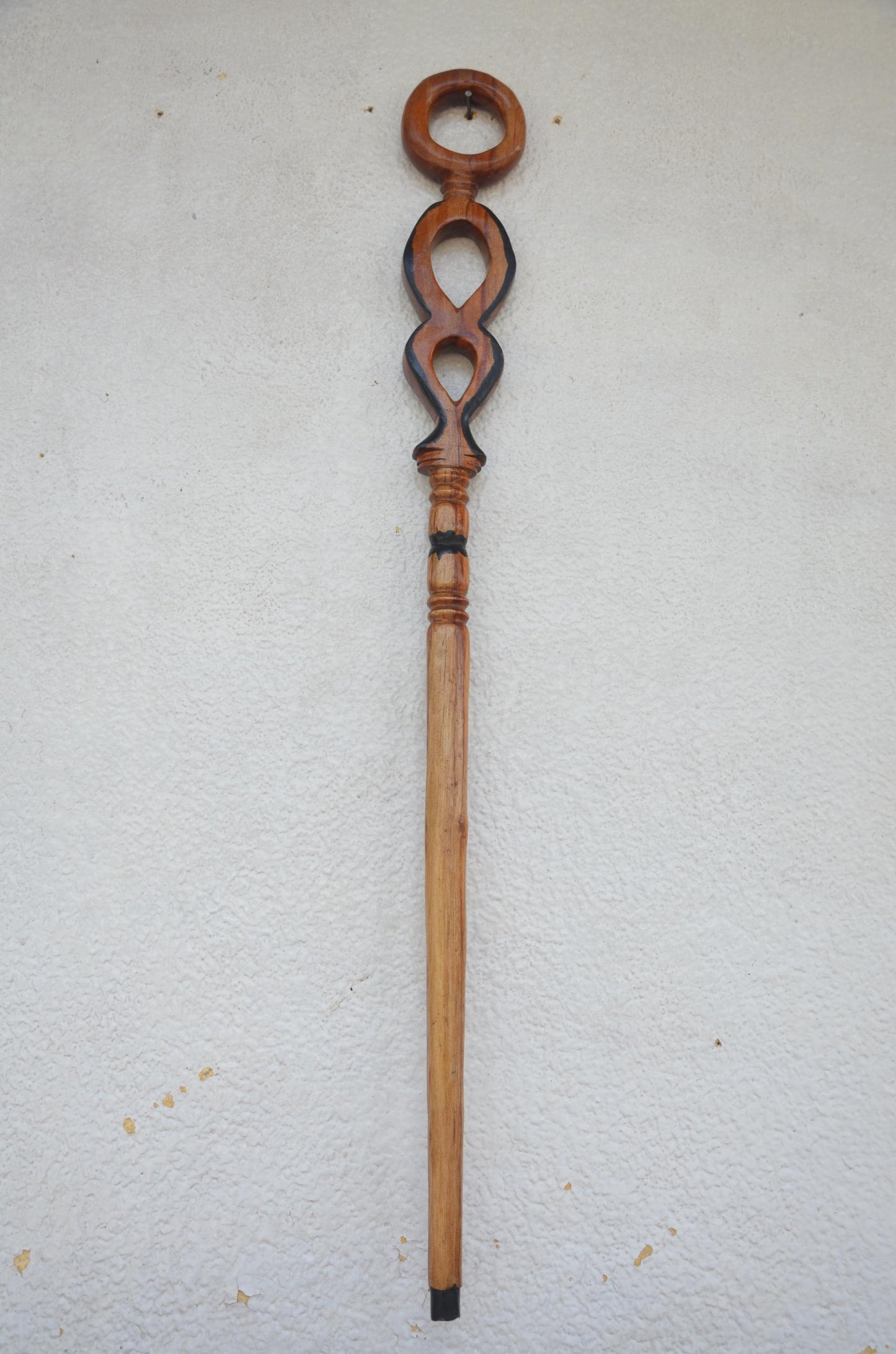 Handcrafted African Royal Walking Stick | Traditional Wooden Cane and Staff