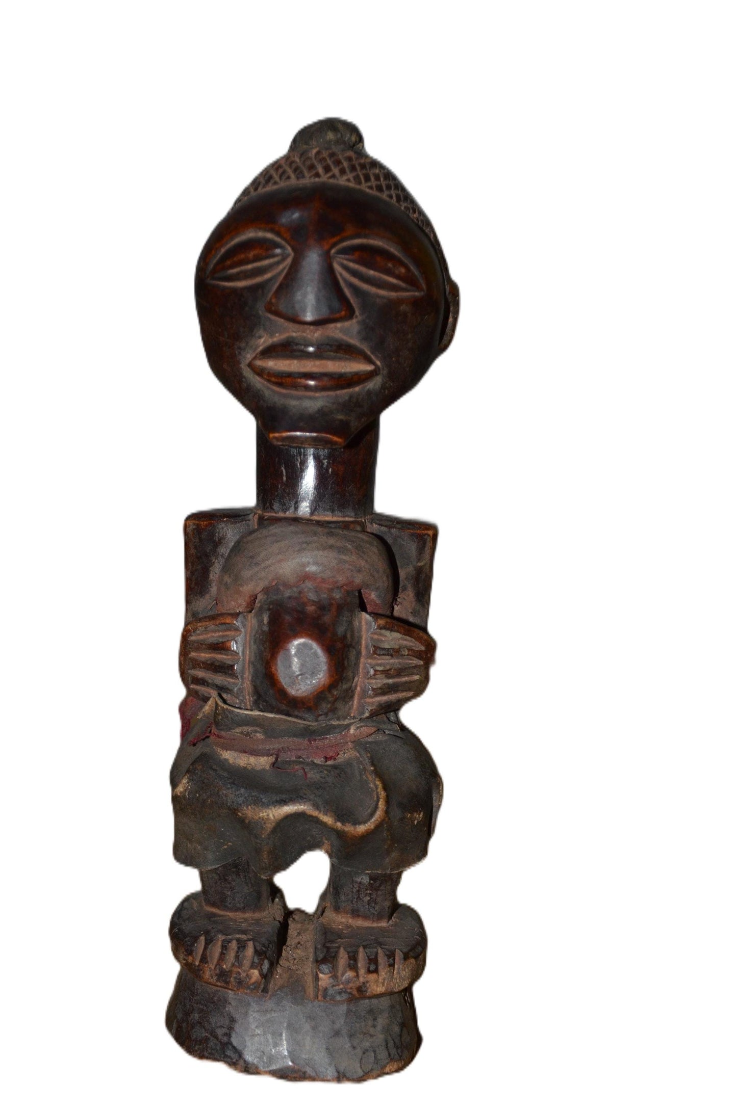 Authentic Suku Statue | Congolese Tribal Art | Hand-Carved Wood Sculpture