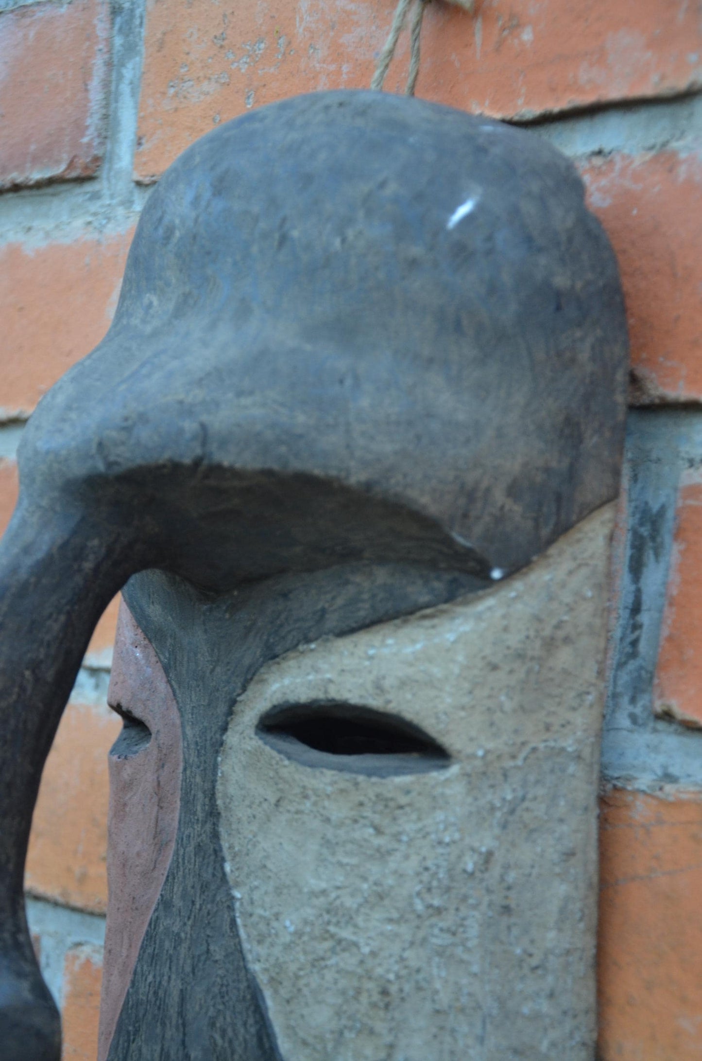 Pende Tribal Mask | Hand-Carved DRC Wooden Wall Art, Ethnic Initiation Carving