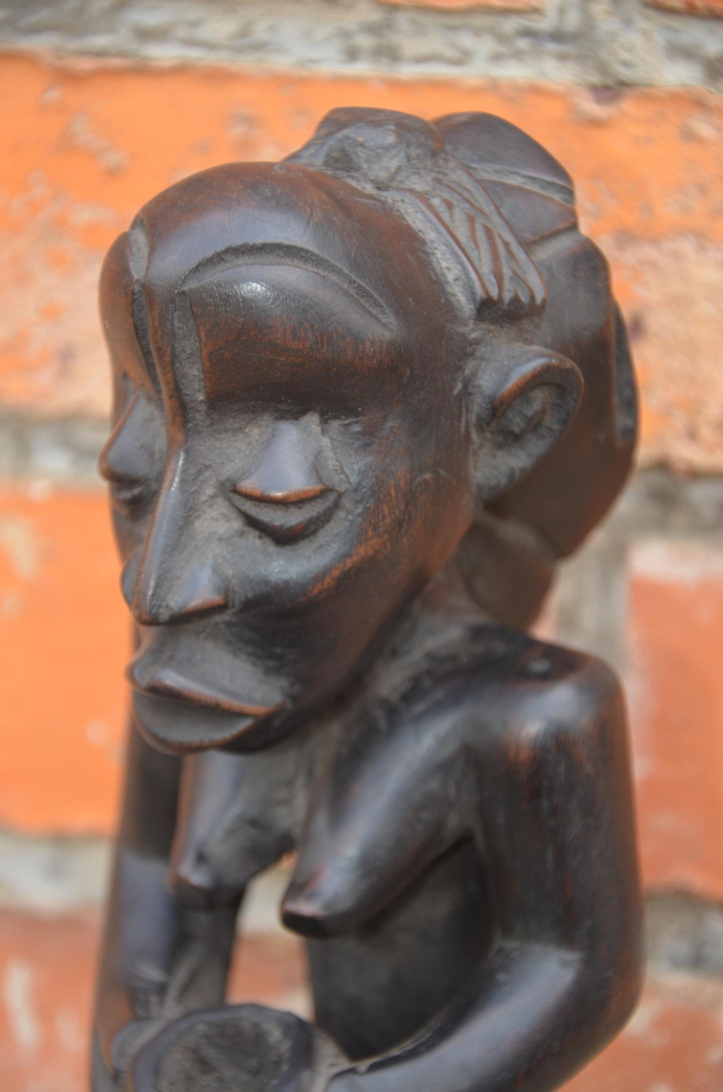 Authentic Luba/Hemba Female Figure with Cup | Congolese Art