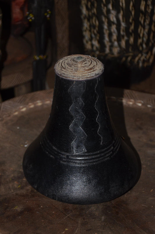 Handcrafted Rwandan Icyansi Wooden Milk Pot | Traditional Heritage Dairy Vessel