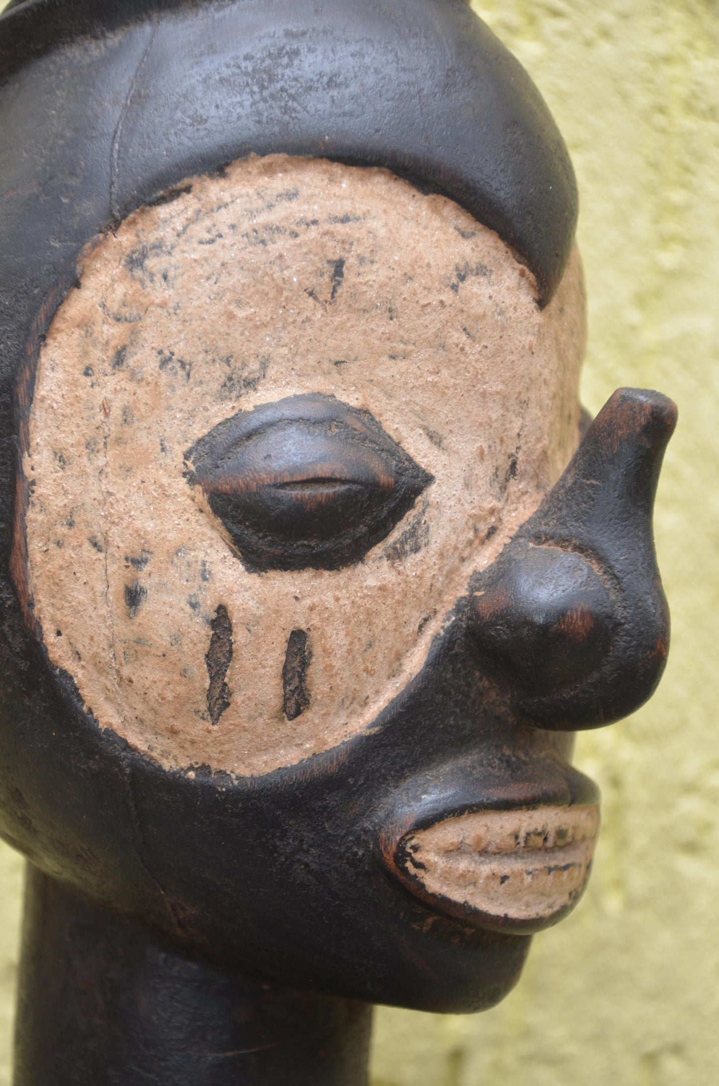 Lulua Maternity Figure – 28" Large Congo Wood Sculpture – African Tribal Art