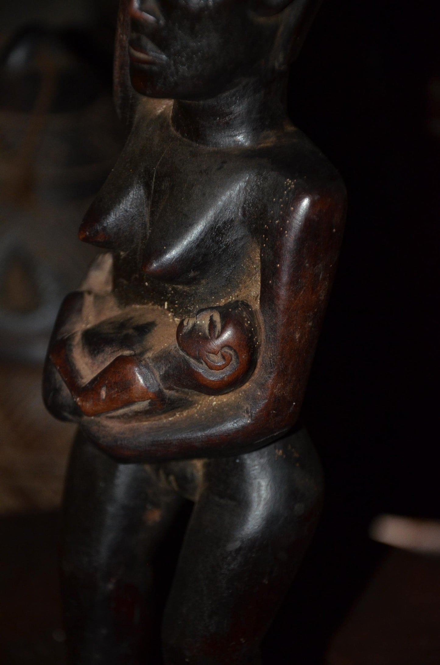 Authentic Luba Hemba Maternity | Tribal Basin Figure | Congolese Tribal Art
