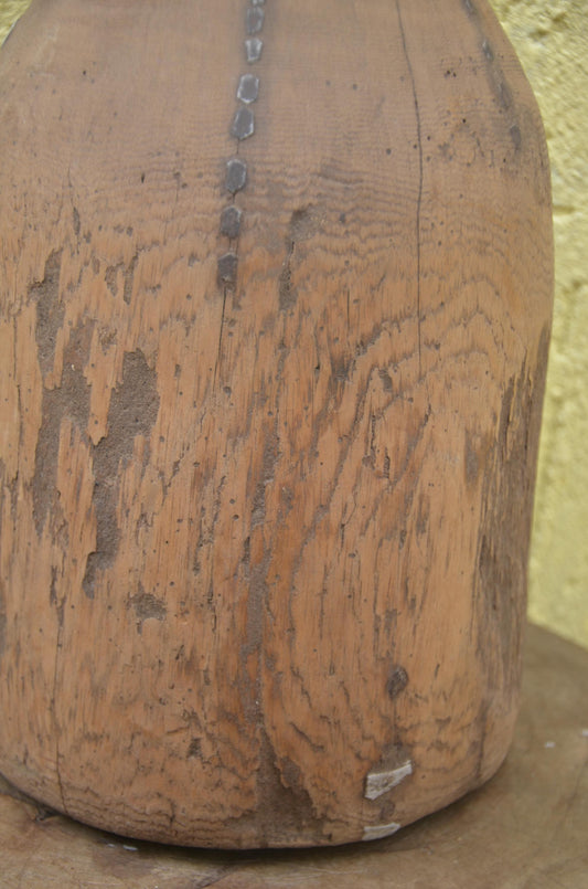 Authentic Rwandan Milk Vessel | Traditional Icyansi | Hand-Carved Wood