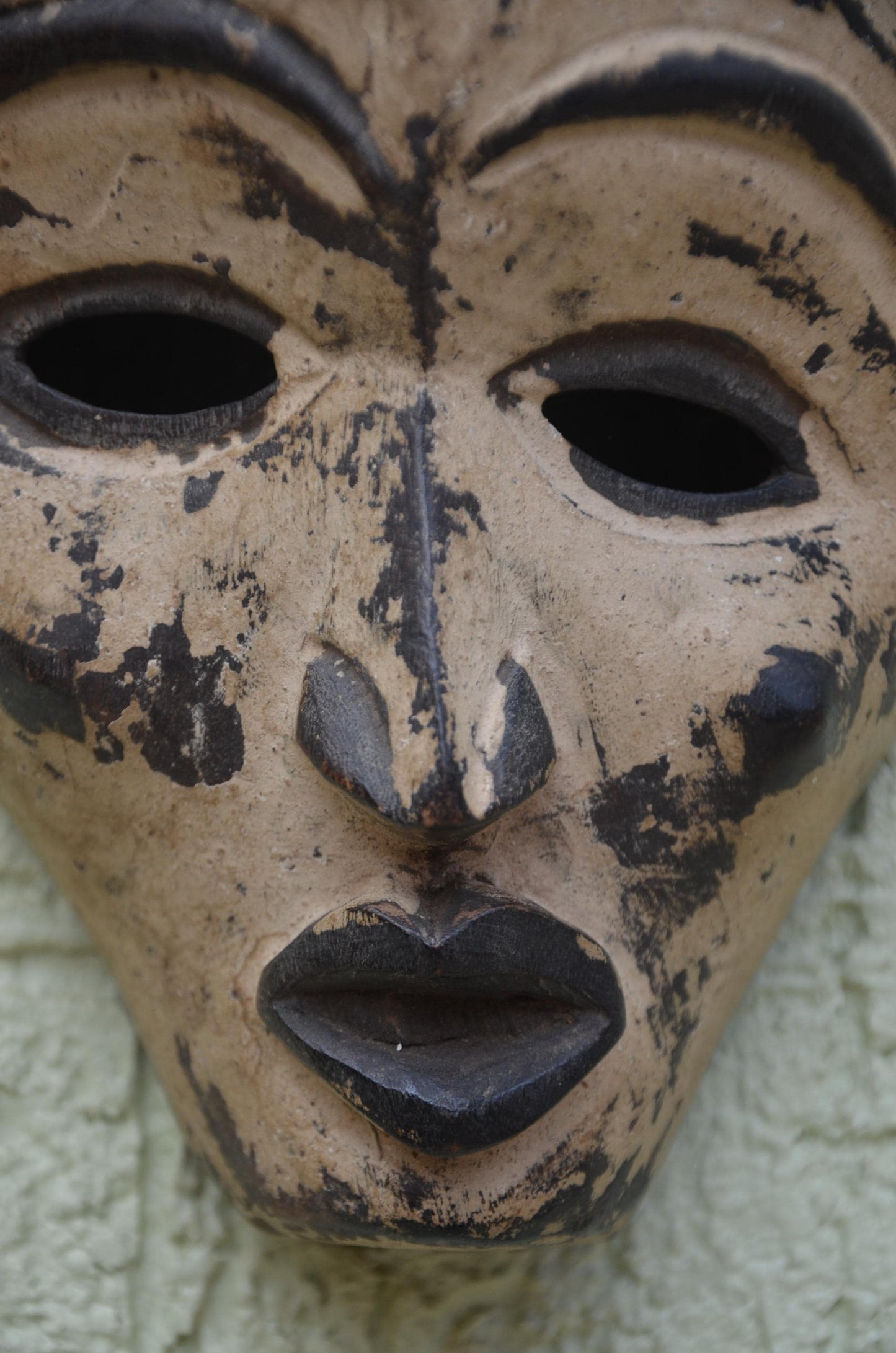 Lega Tribal Mask | Authentic DRC Hand-Carved Wooden Wall Art, Ethnic Decor