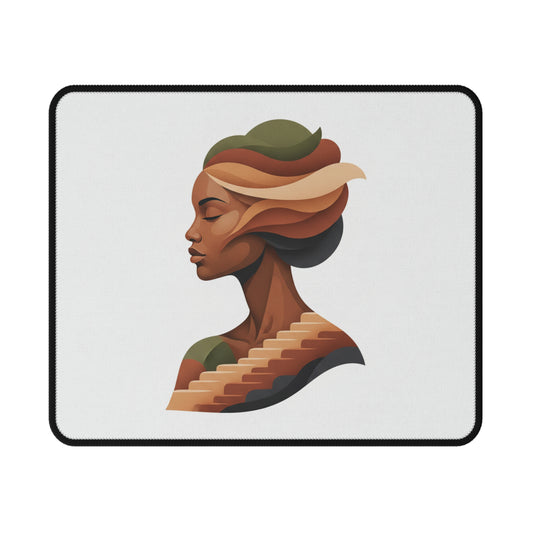 Abstract Afrocentric Portrait Mouse Pad — Artistic Non-Slip Desk Mat