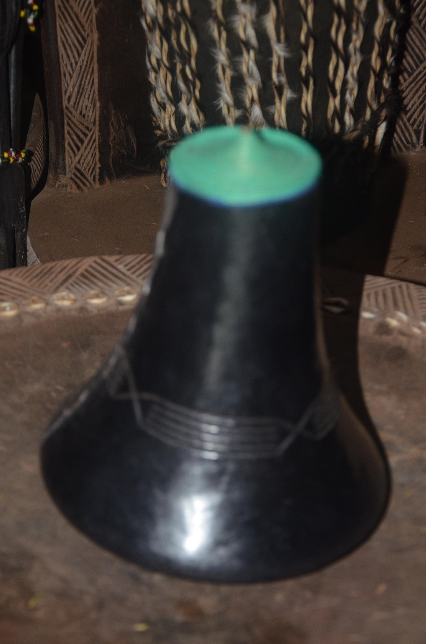 Authentic Hand-Carved Rwandan Icyansi Wooden Milk Vessel | Traditional Dairy Pot Decor