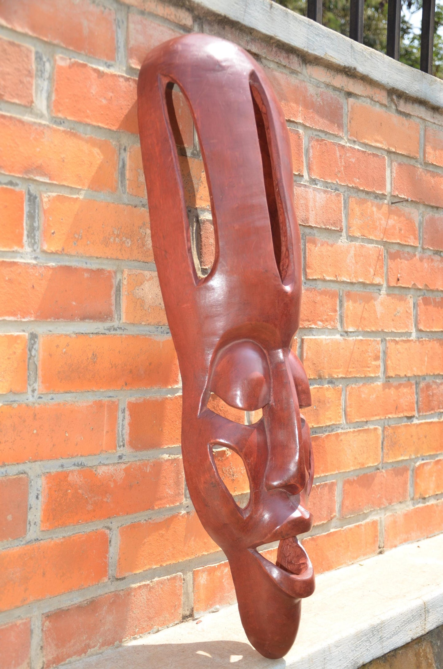 Authentic Large Rwandan Decorative Wall Mask | East African Art