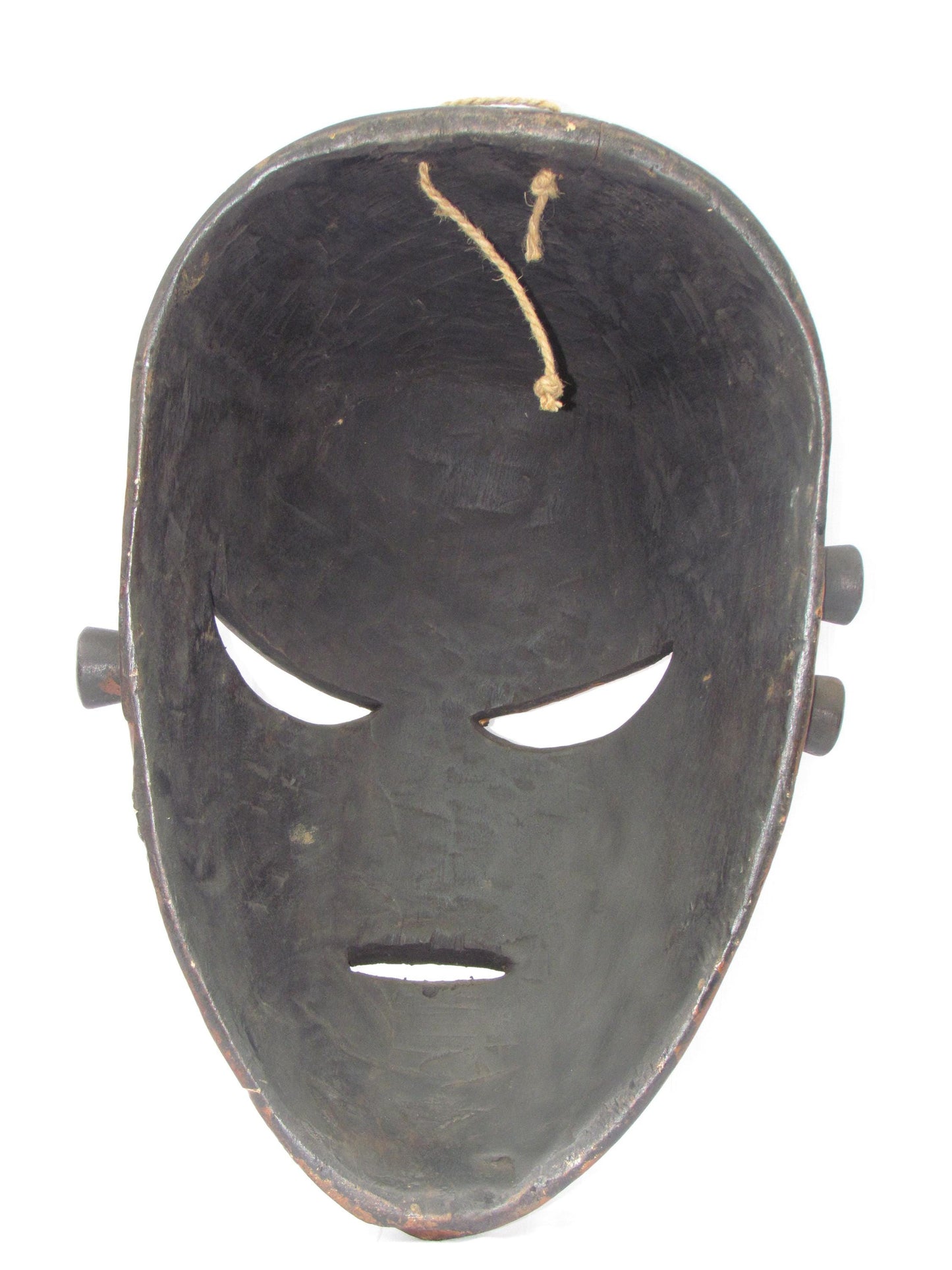 Vintage hand carved wall hanging African traditional wooden mask from D.R.C