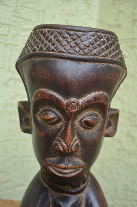Authentic Kuba Prestige Palm Wine Cup | Congolese Royal Art
