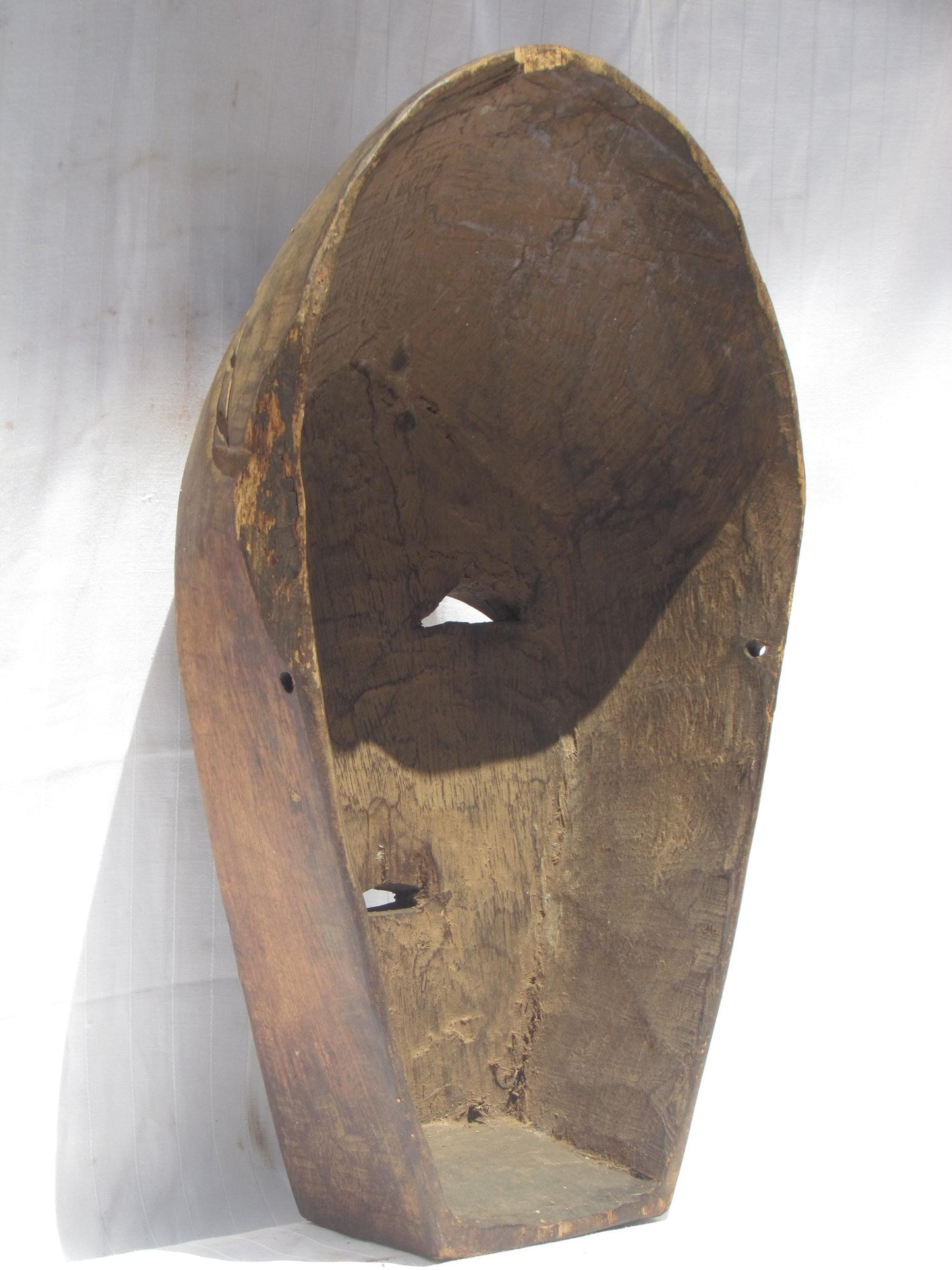 Vintage hand carved wall hanging African traditional wooden mask from D.R.C