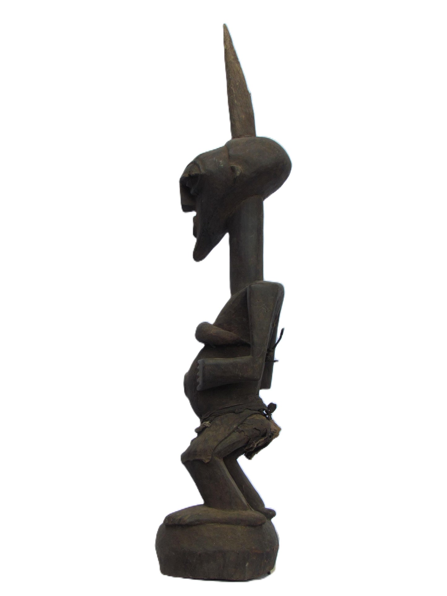 Male Songye Statue – 24" Hand-Carved Wood Congo Power Figure – Tribal Decor