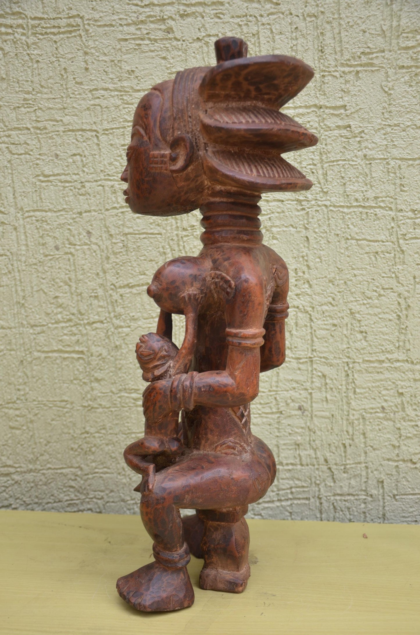 Yoruba Wooden Maternity Sculpture | African Tribal Art