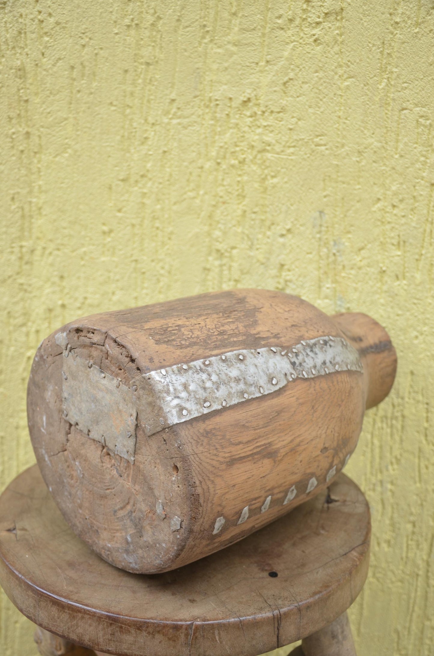 Authentic Rwandan Milk Vessel | Traditional Icyansi | Hand-Carved Wood