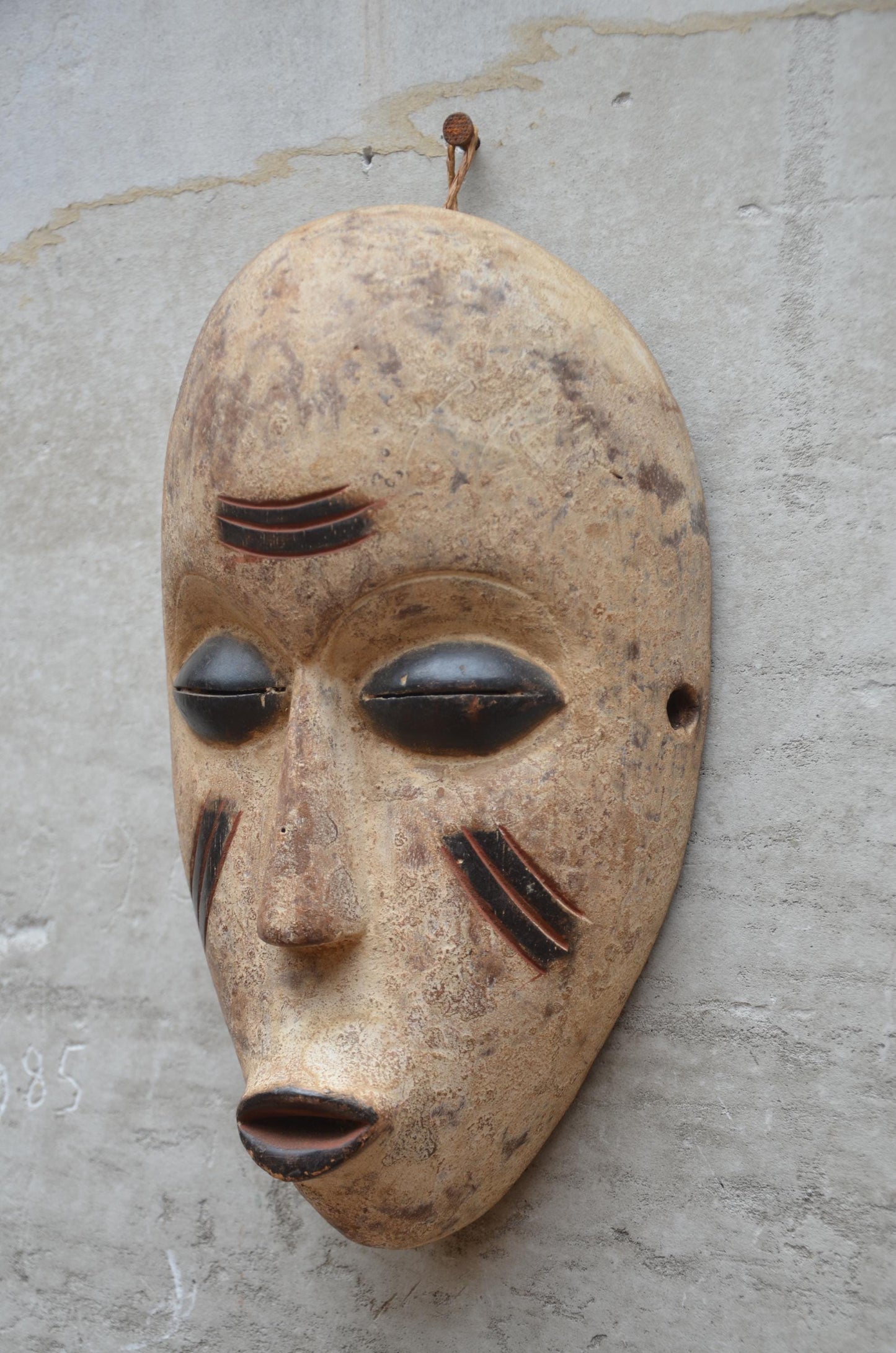 Fang Mitsogo Mask – 12" Hand-Carved Wood Wall Art – Gabonese Tribal Decor