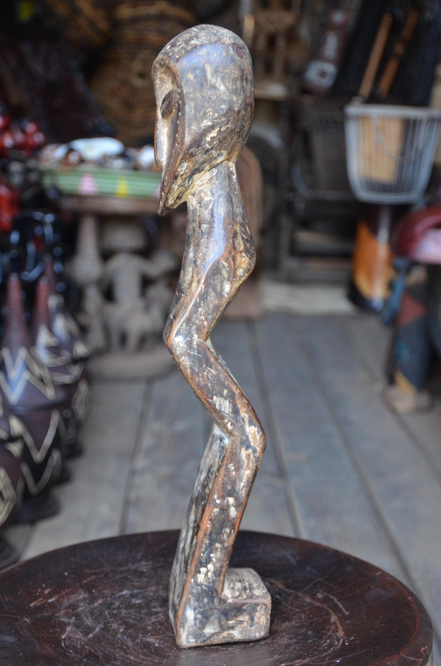 Authentic Lega Abstract Figure | Minimalist Tribal Art | Wood Sculpture