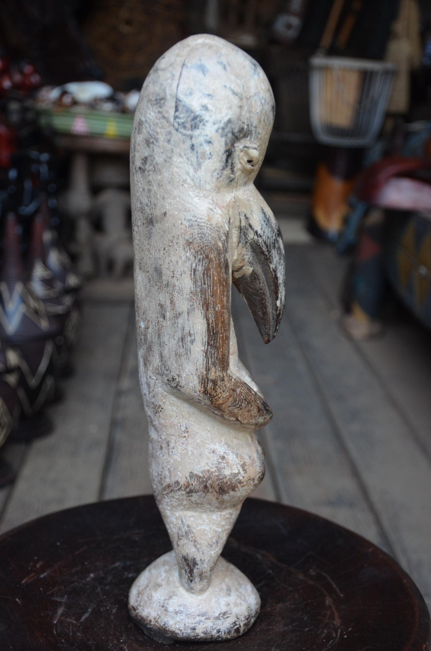 Authentic Lega Bird Figure | Congolese Tribal Art | Hand-Carved Wood