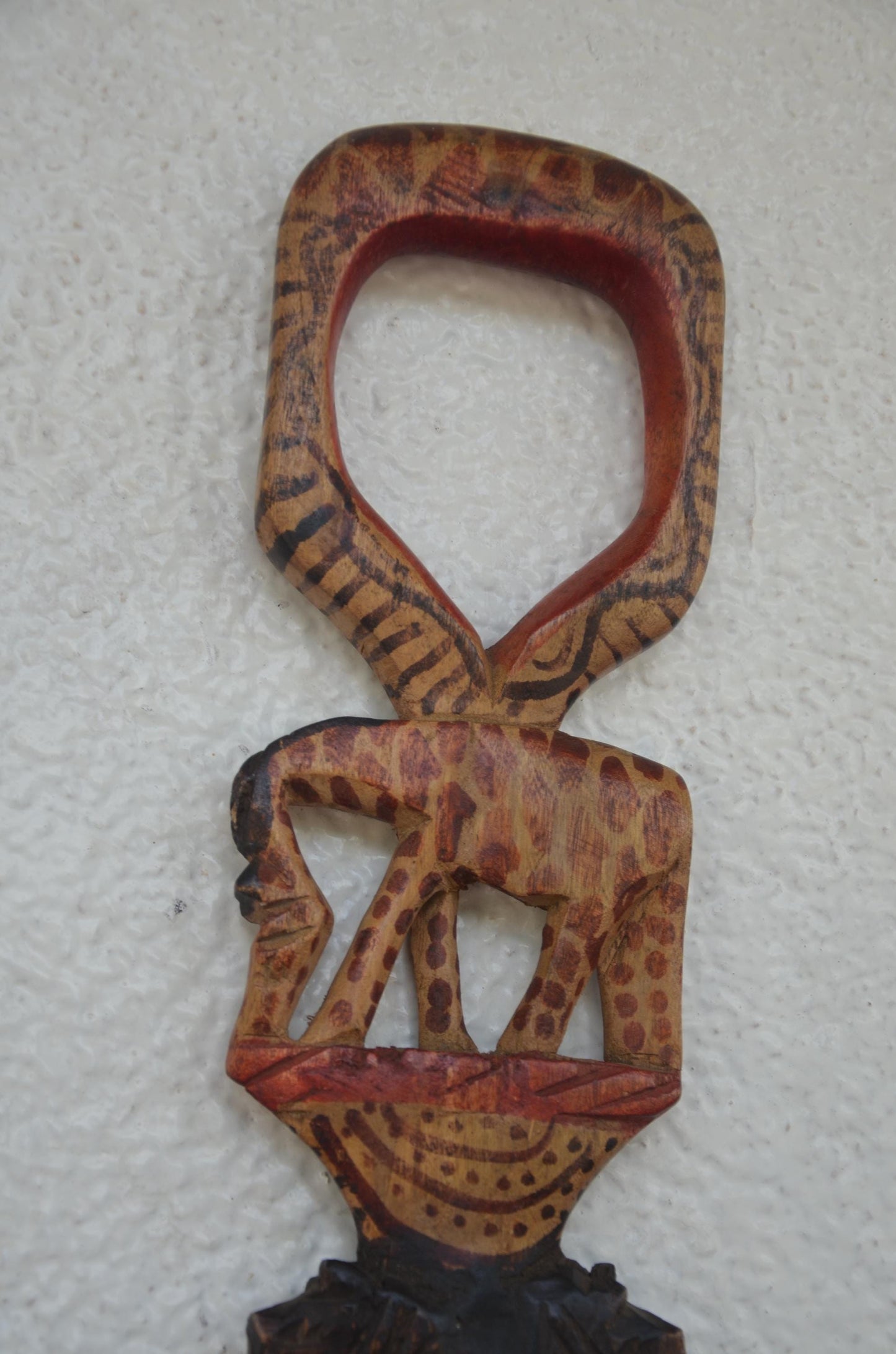 Handcrafted African Royal King's Walking Stick | Traditional Wooden Cane and Staff