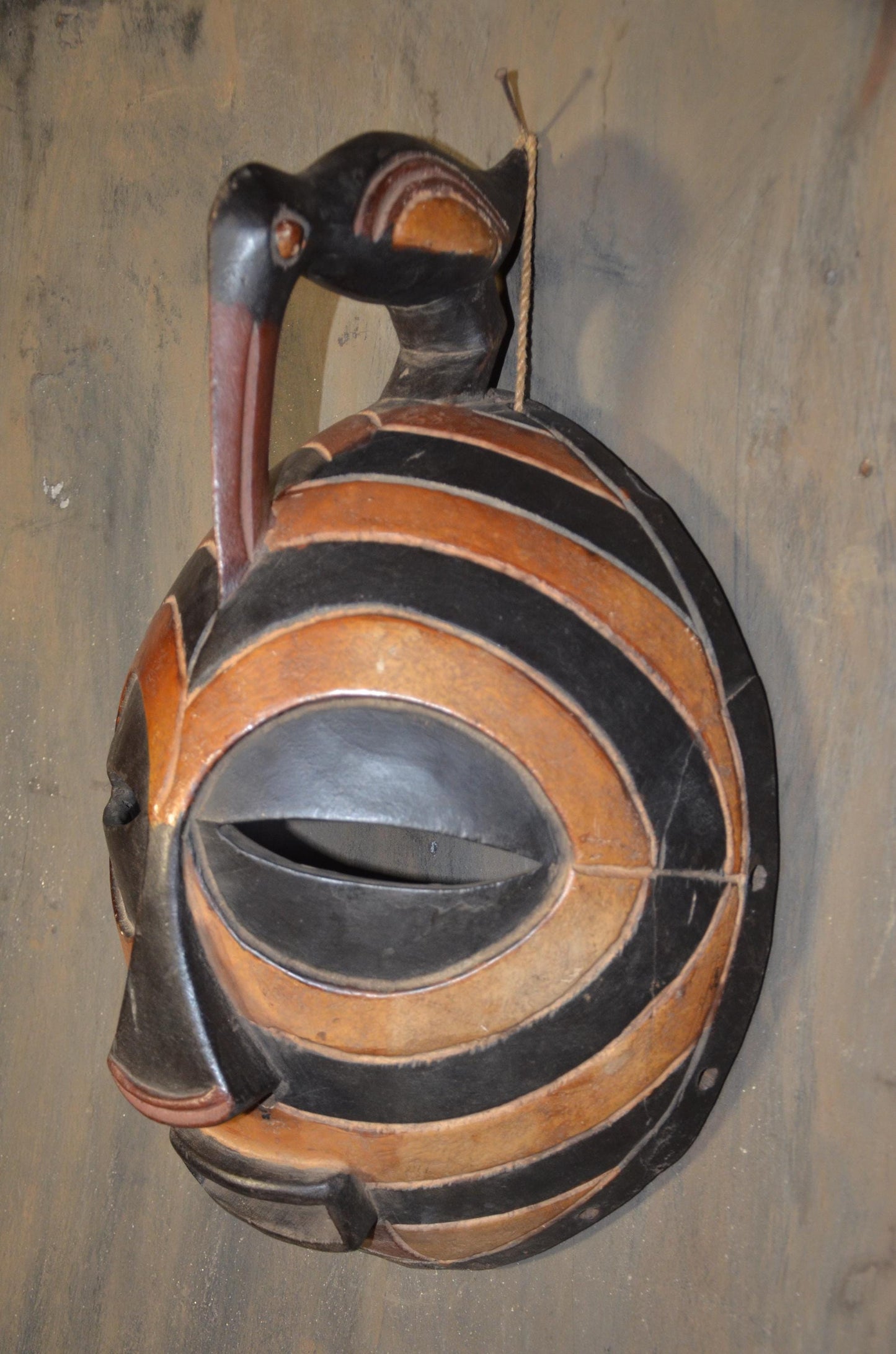 Authentic Songye Kifwebe Mask | Bird Motif | Congolese Tribal Art