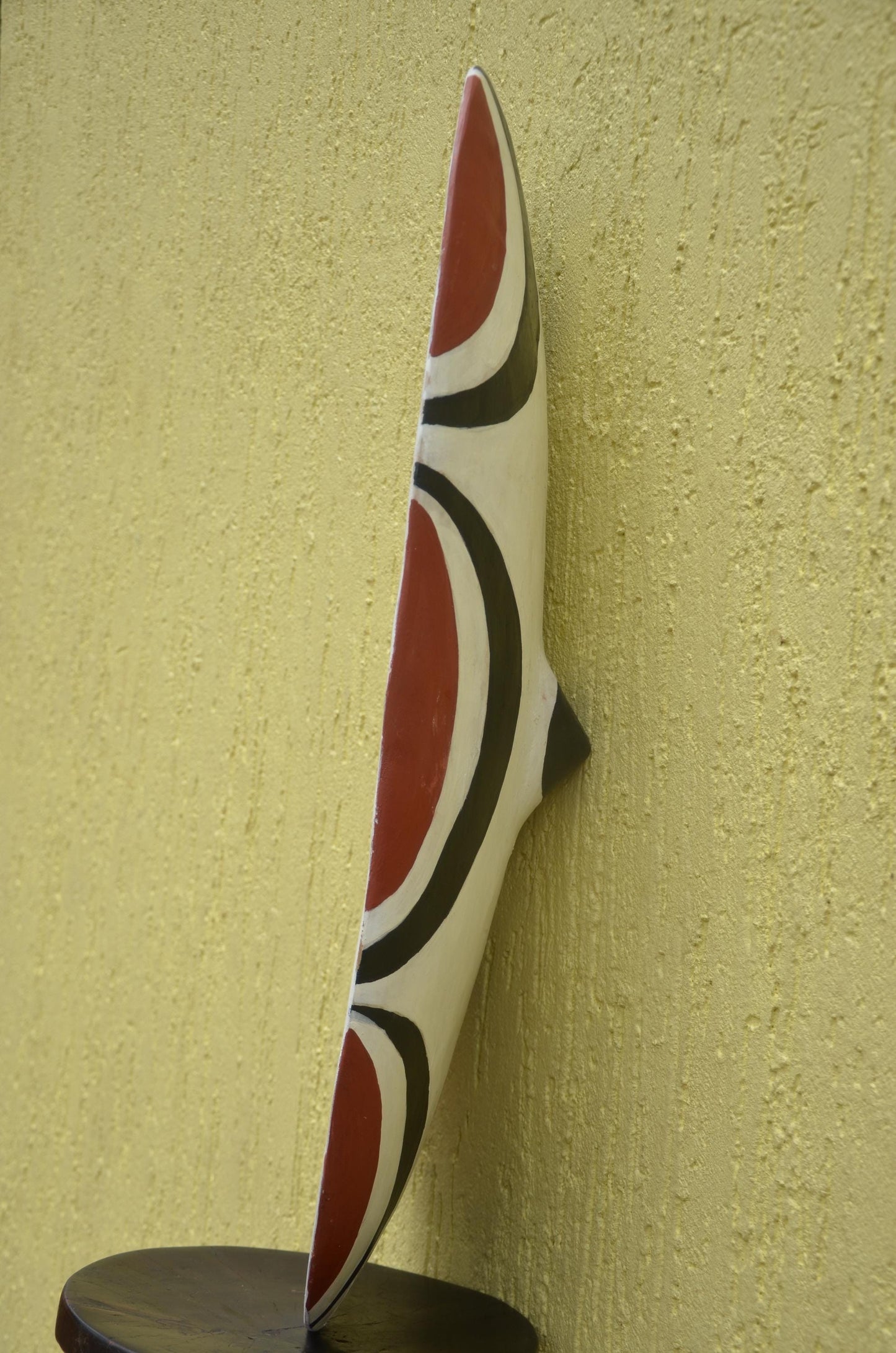 Rwandan Intore Shield – 30" Hand-Painted Wood Dance Shield – Tribal Decor