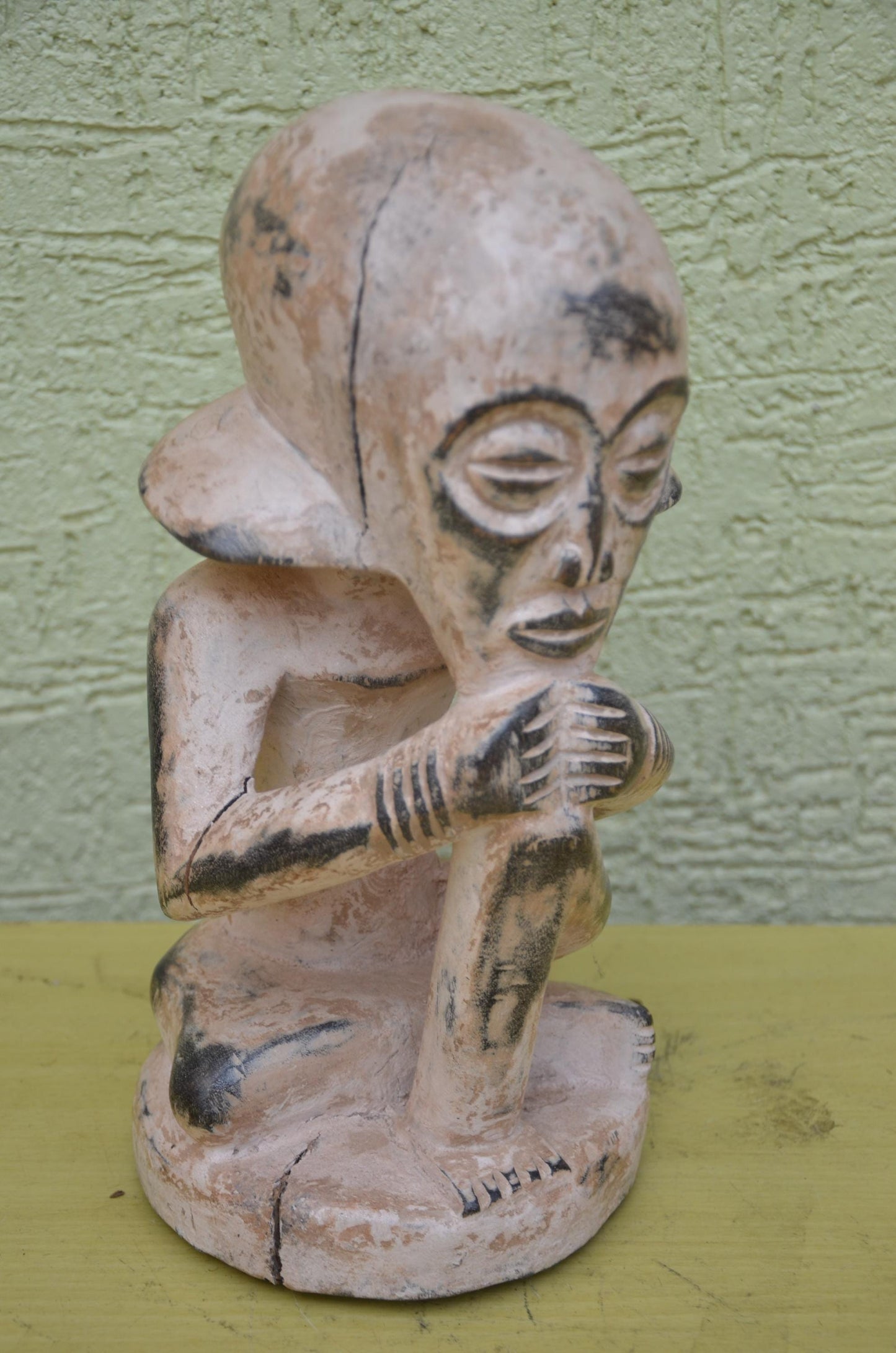 Kwele Thinker Wooden Figure | Congo Tribal Art