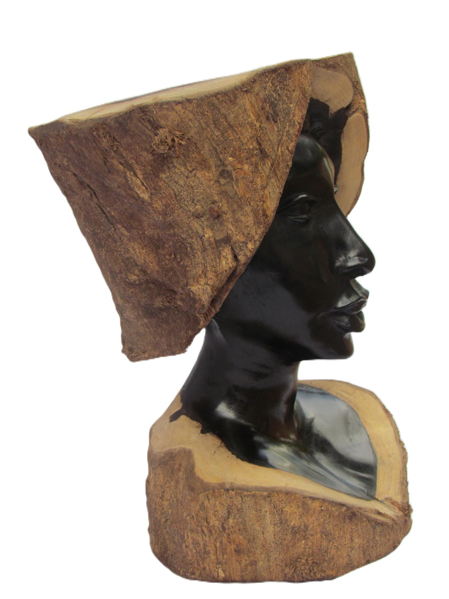 Une belle et superbe sculpture en ébène bicolore de la RDC.