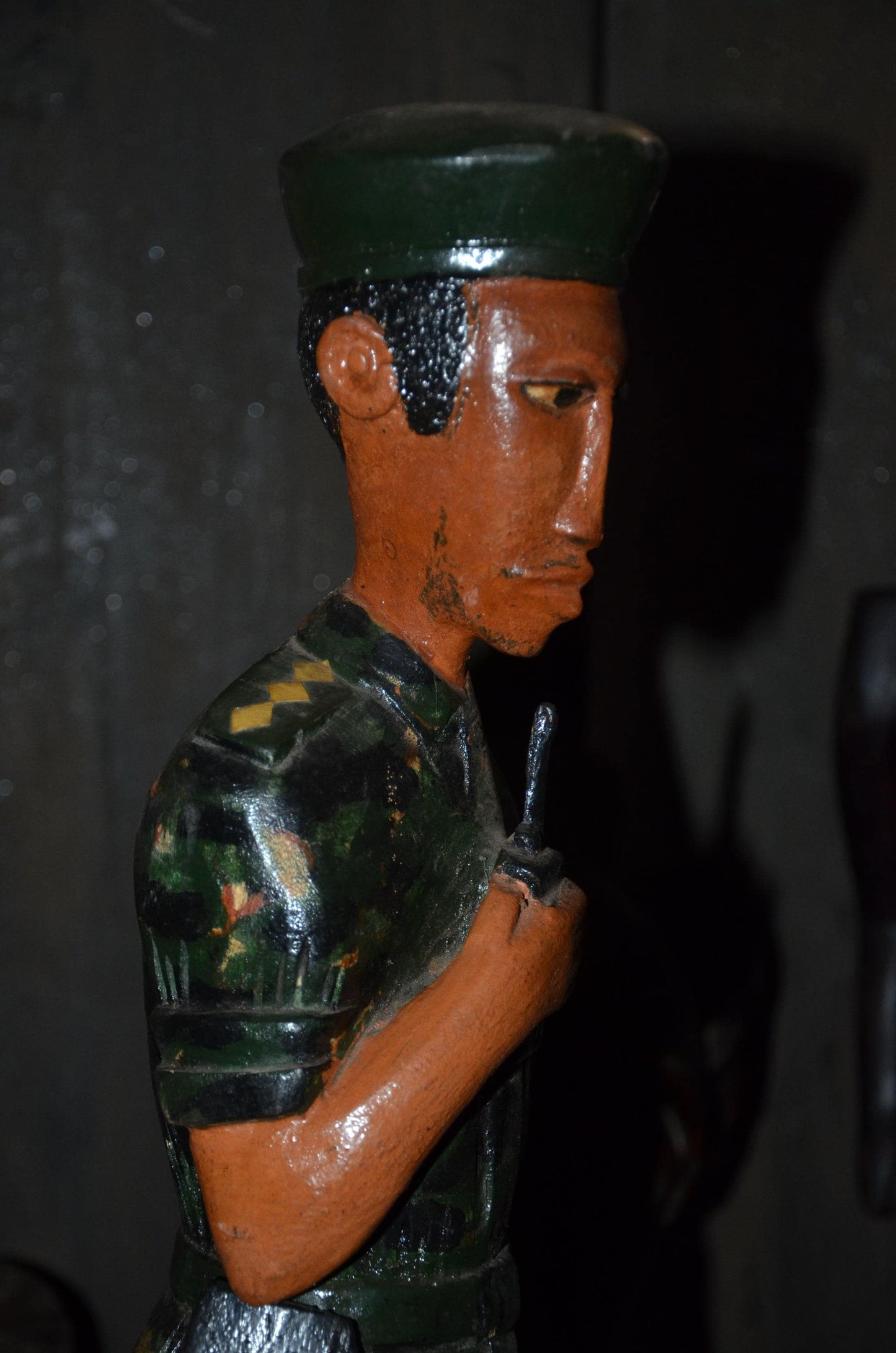 Modern Rwandan Soldier Sculpture | Contemporary African Art