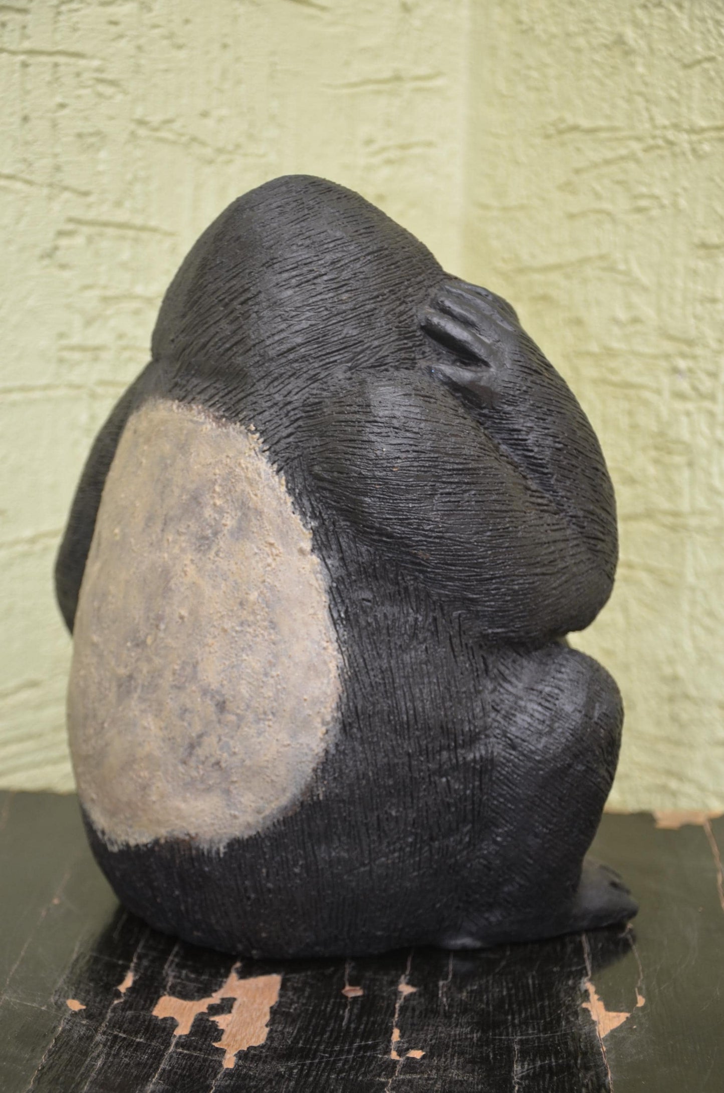Handcrafted Clay Sculpture | Seated Gorilla